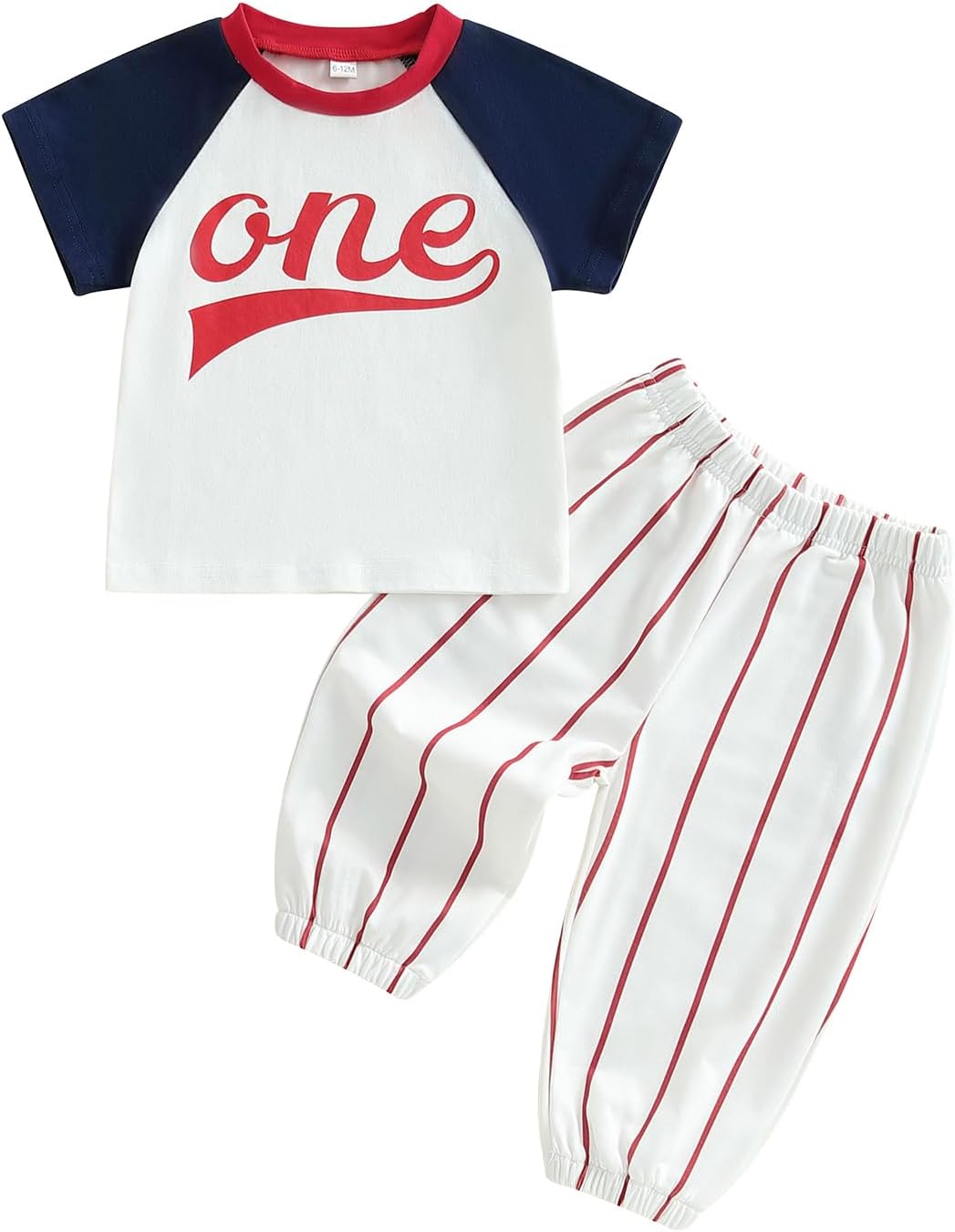 Newborn Baseball First Birthday Outfit T-Shirt Pants Set for Boys