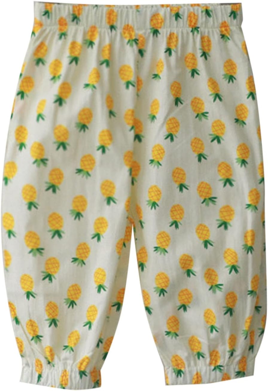 Cotton Linen Harem Pants for Kids Yellow