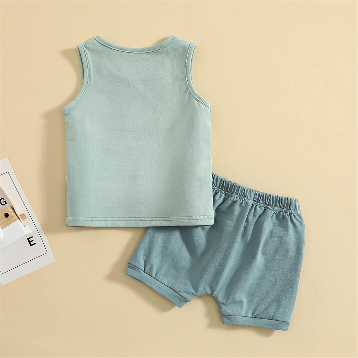 Cozy Waffle Sleeves Toddler Boys Clothing Set - Stylish Summer Outfit for Kids