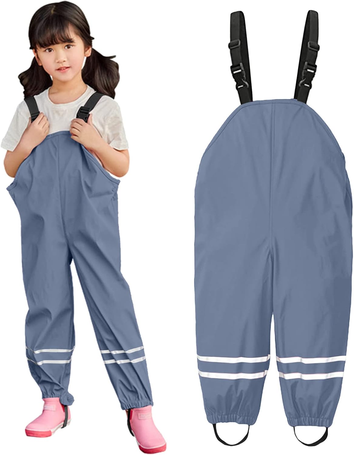 Kids Boys Girls Rain Pants Waterproof mud-proof rain suits for children