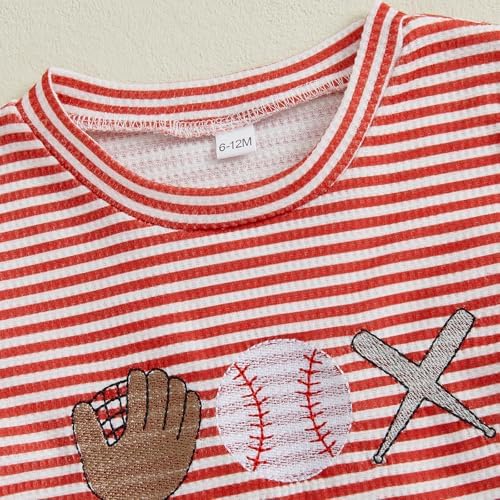 Toddler Baseball Stripe T-Shirt and Shorts Set