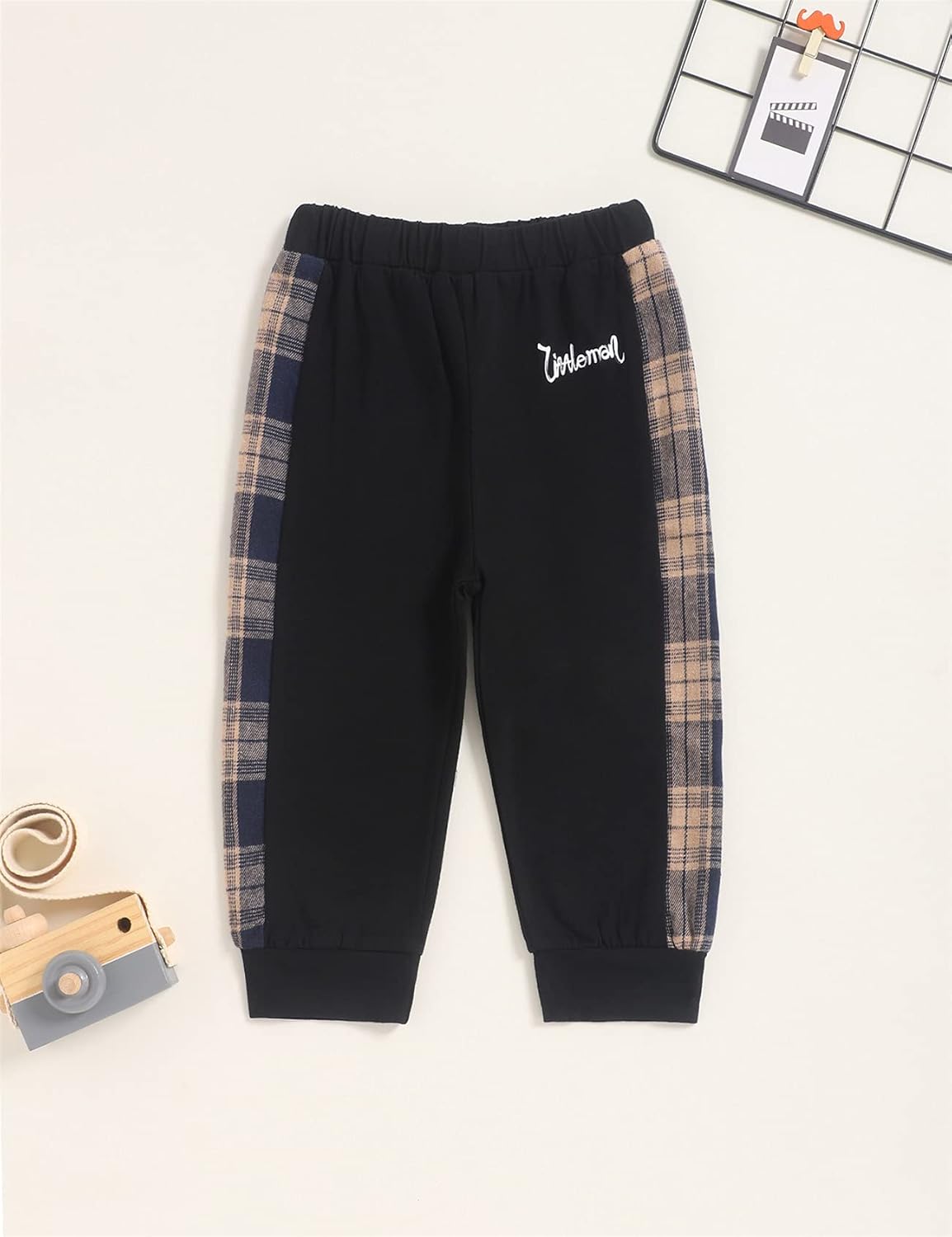 Fuermos Toddler Boys Flannel Lattice Button-Down Hoodie Set - FallWinter Perfectly CozyBundle