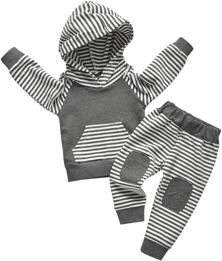 Rebey Toddler Boy Striped Long Sleeve Set