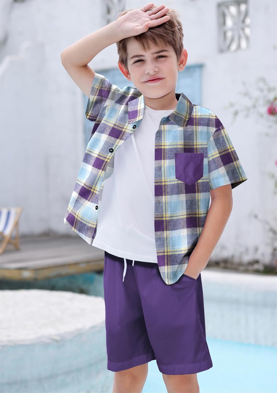 Sangtree Boys Summer Short Hawaiian Set for Kids