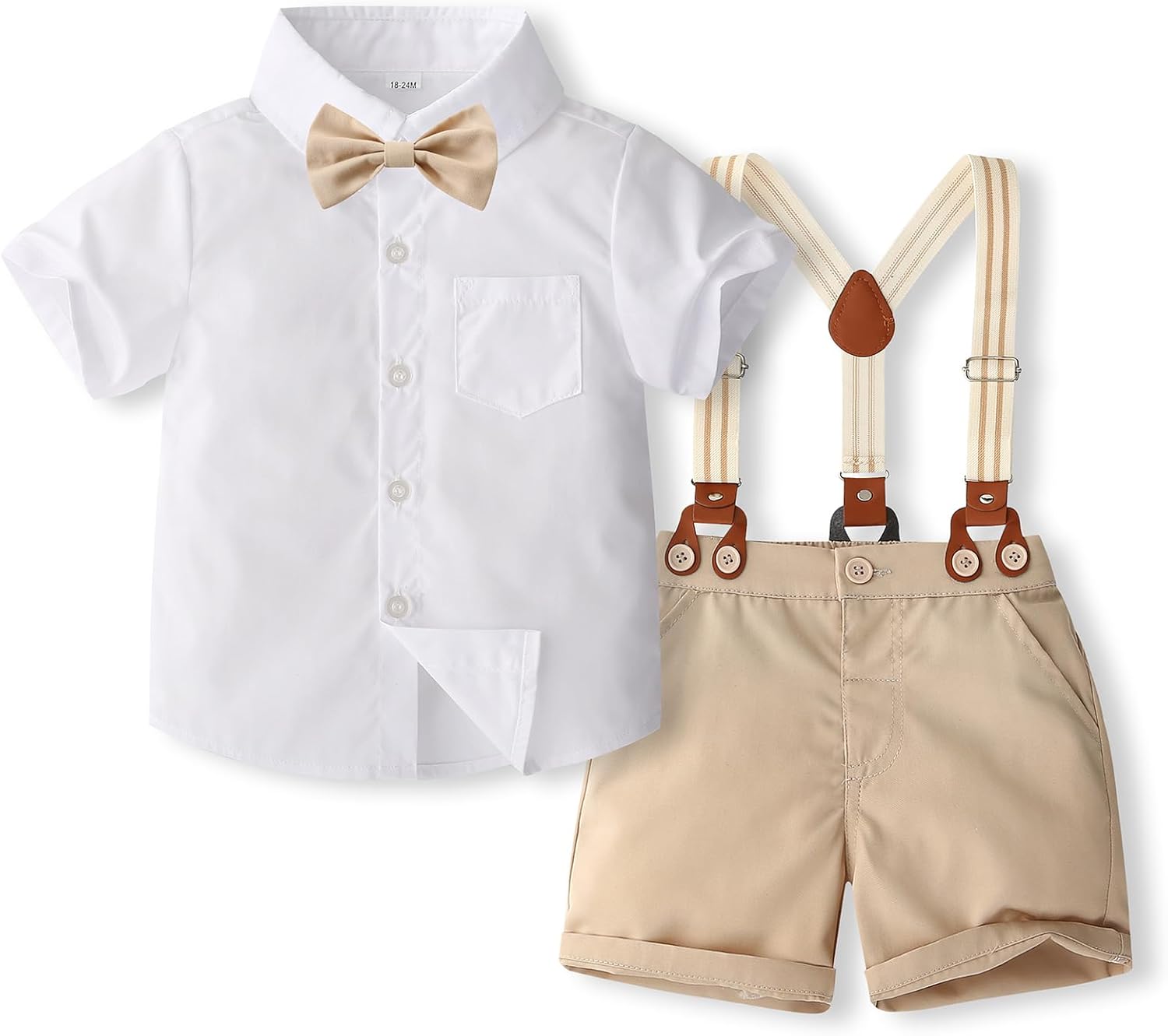 BULINGNA Toddler Boys Gentleman Outfits Summer Set