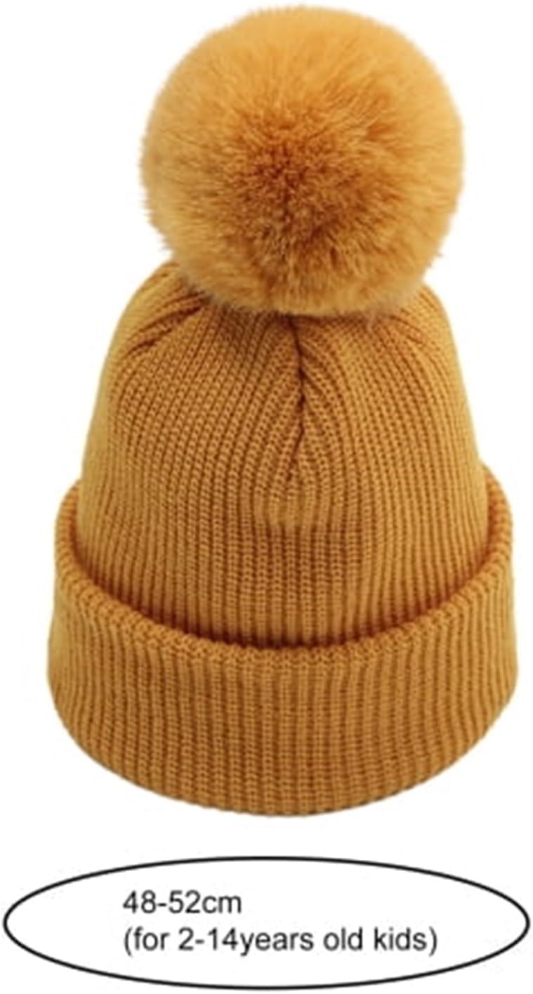Winter Baby Beanie with Pompom Cat Cushy Stay Warm