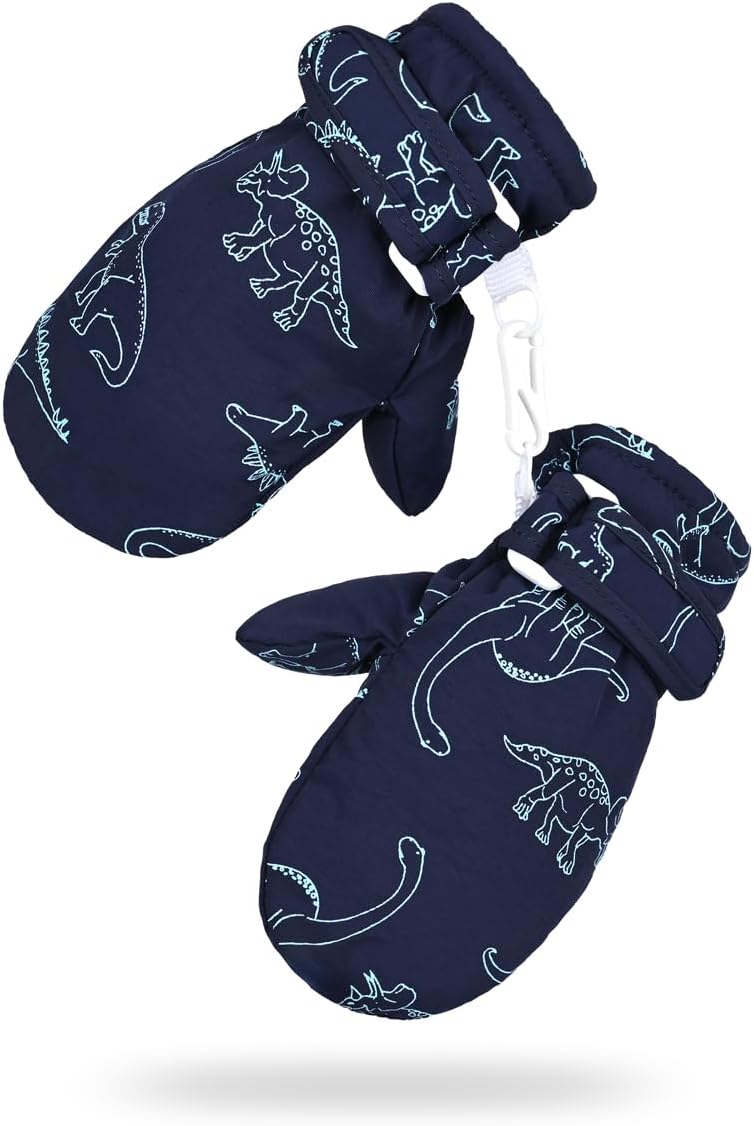 Jeragu Toddler Winter Mittens Waterproof Fleece Ski Gloves for Babies
