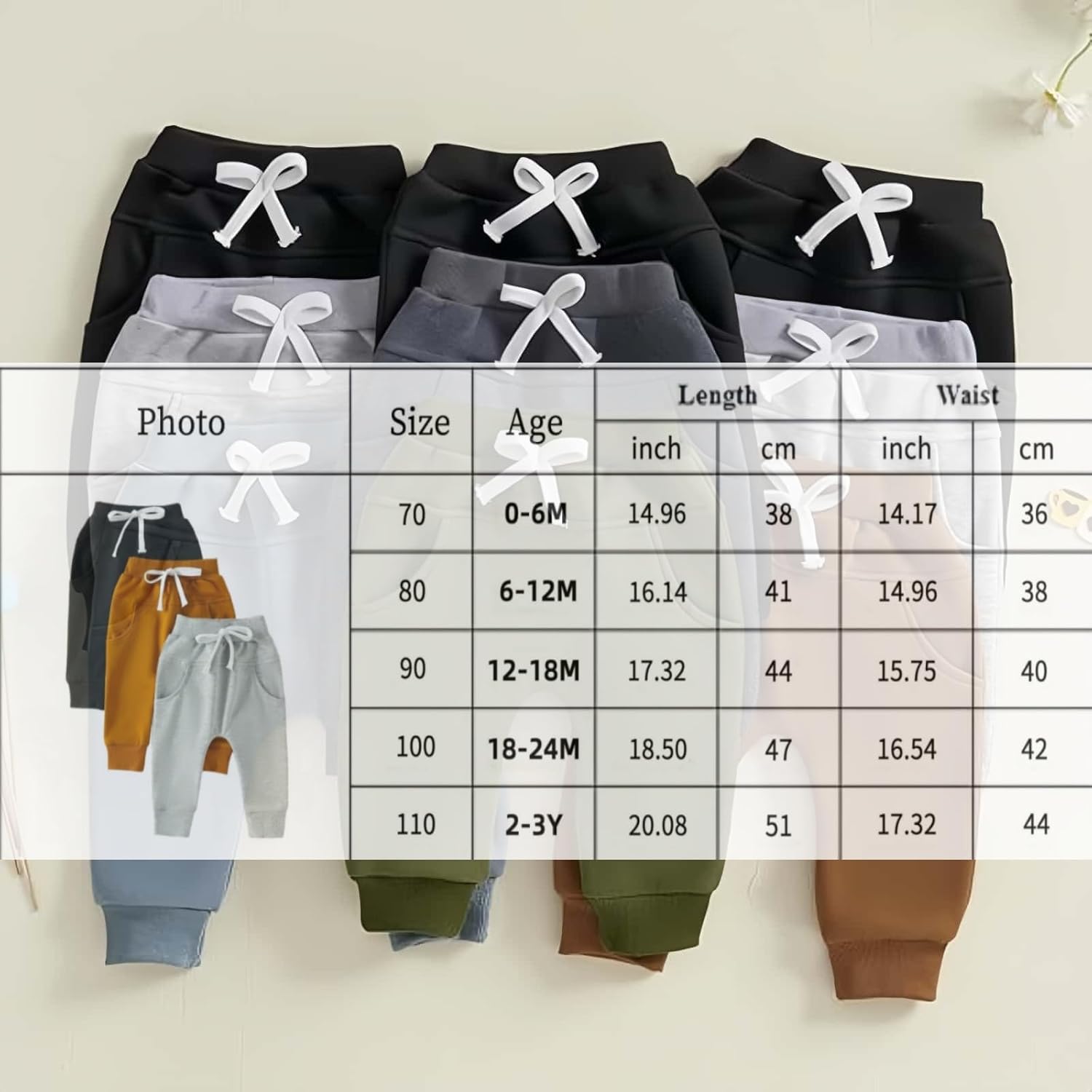3-Pack Boys Pull-On Jogger Pants