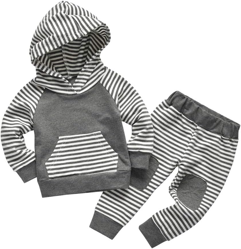Rebey Toddler Boy Striped Long Sleeve Set