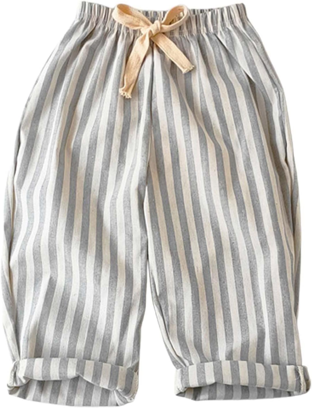 Baby Boys Striped Cotton Linen Shorts