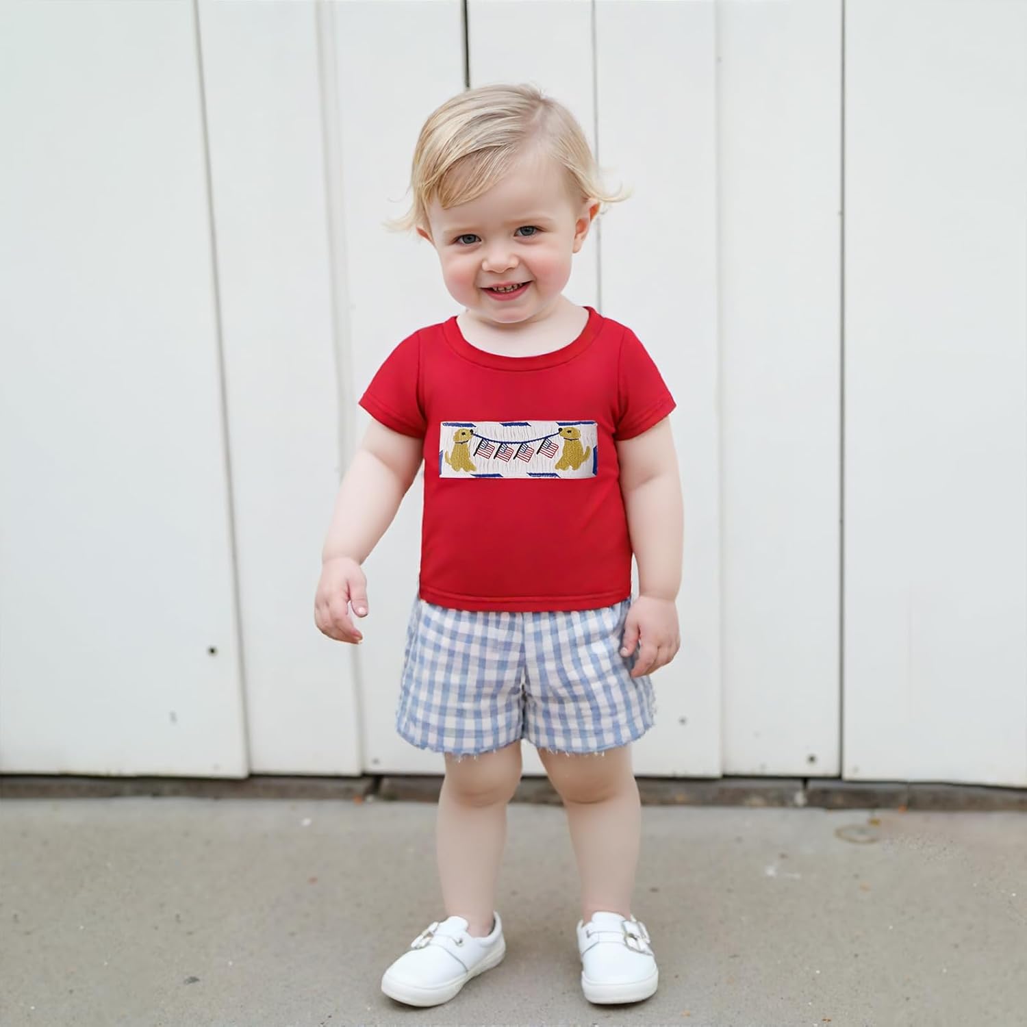SHUING American Flag Patriotic Baby Set - Toddler Tween 4th of July Outfit