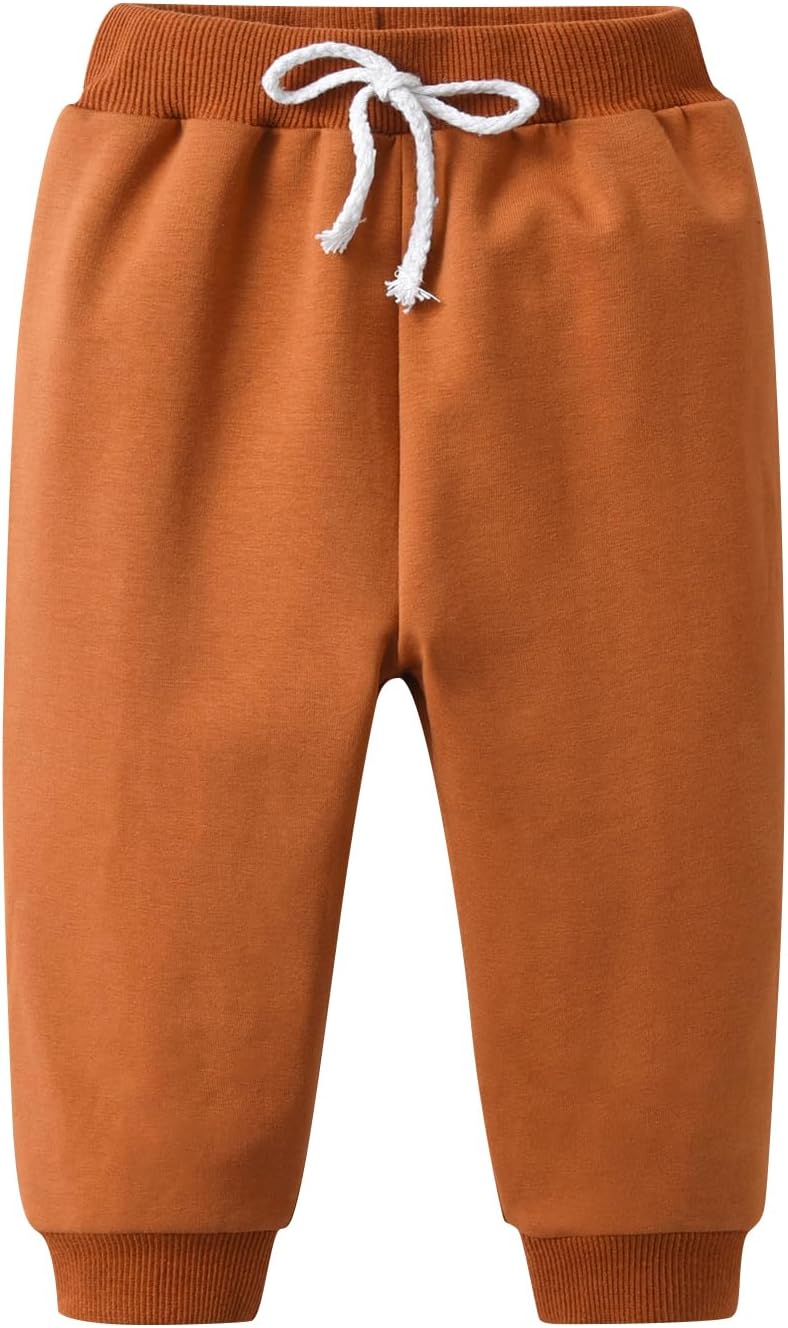 Comfortable Solid Jogger Pants for Baby Boys