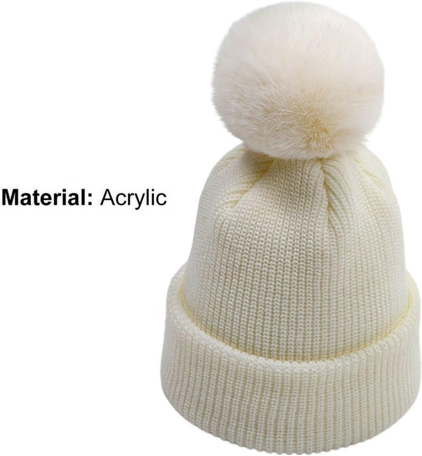 Winter Baby Beanie with Pompom Cat Cushy Stay Warm
