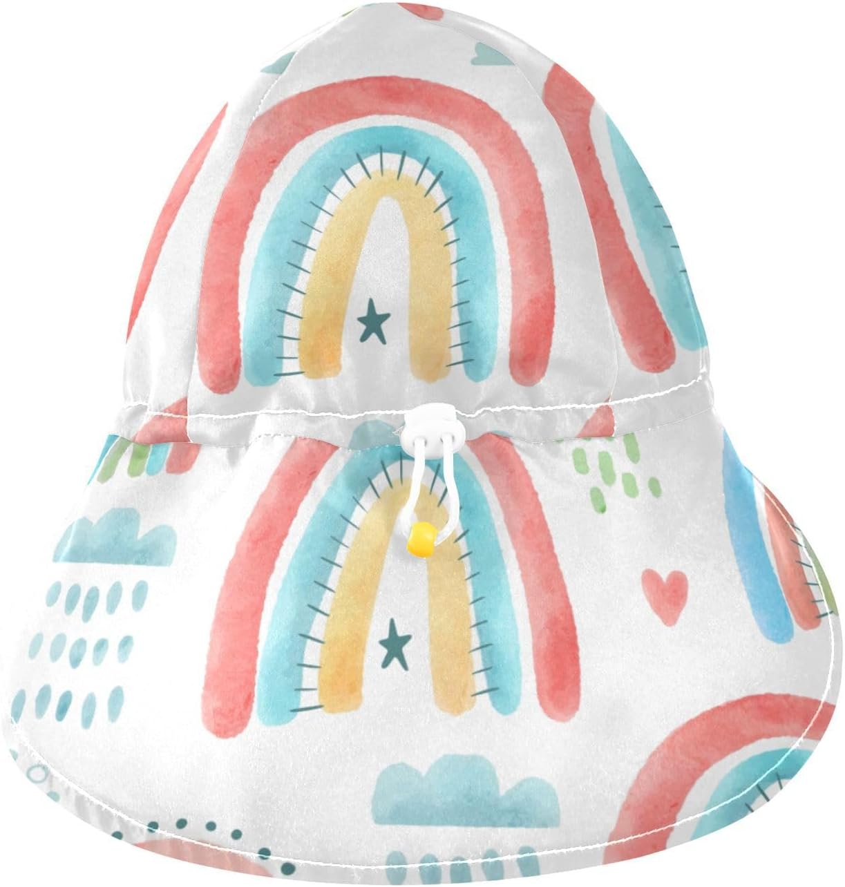 Rainbow Boho Design Sun Hat for Kids UPF 50