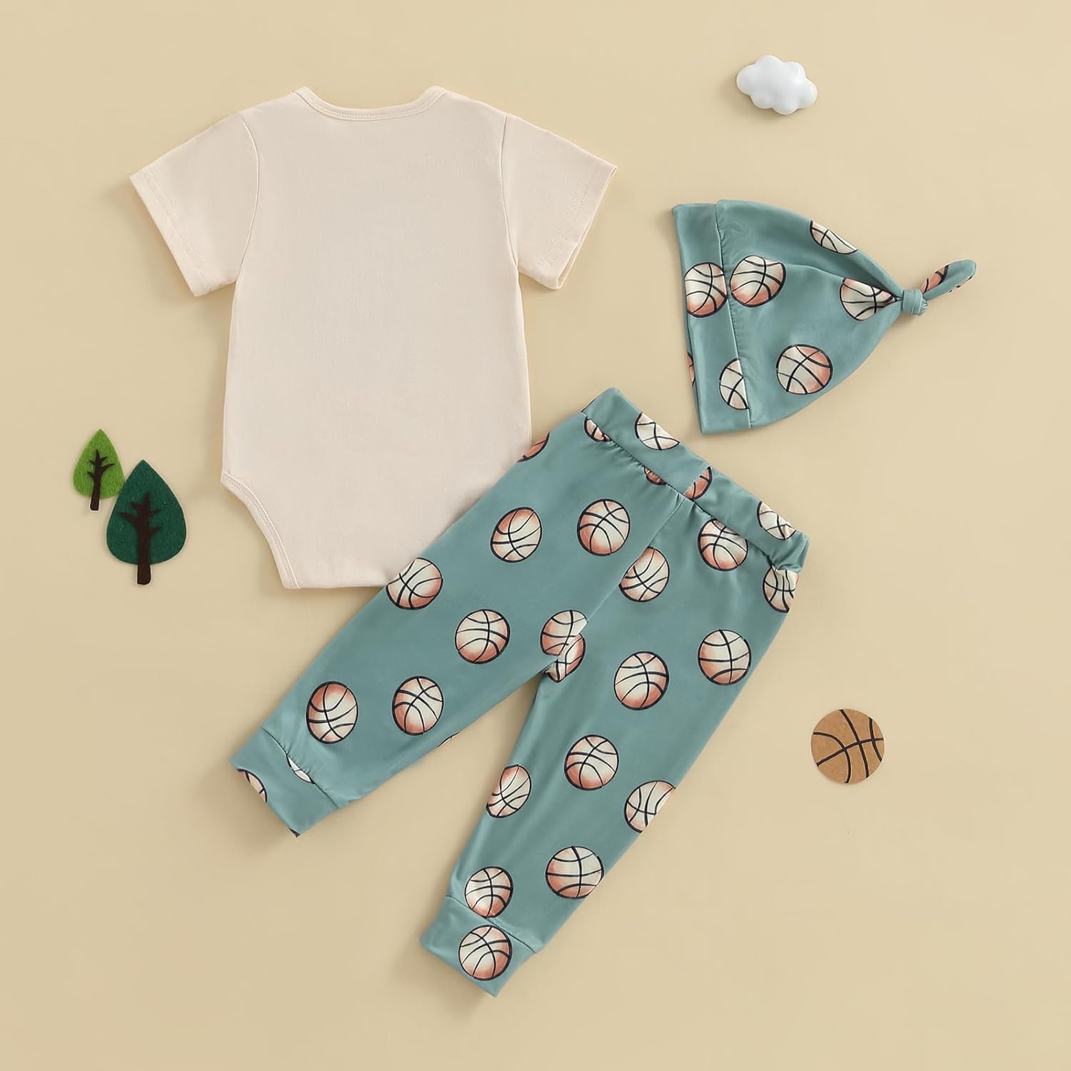 Perfect Basketball Start New Romper Pants Set for Little Boys