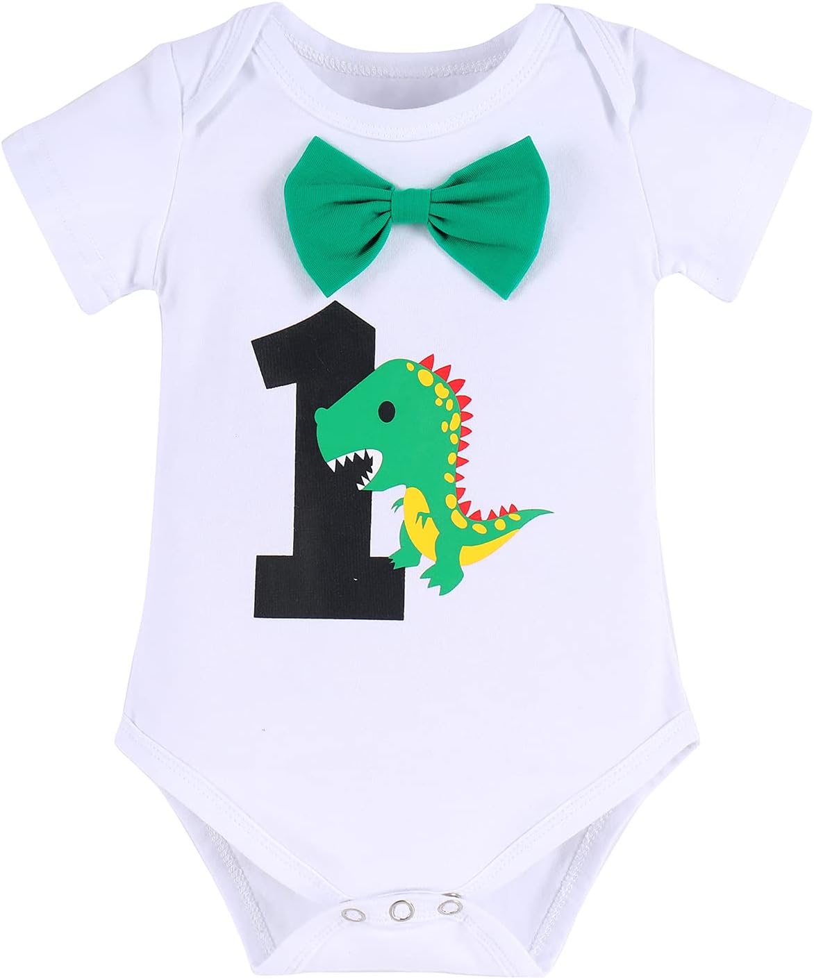 IMEKIS Baby Boys Dinosaur 1st Birthday Set
