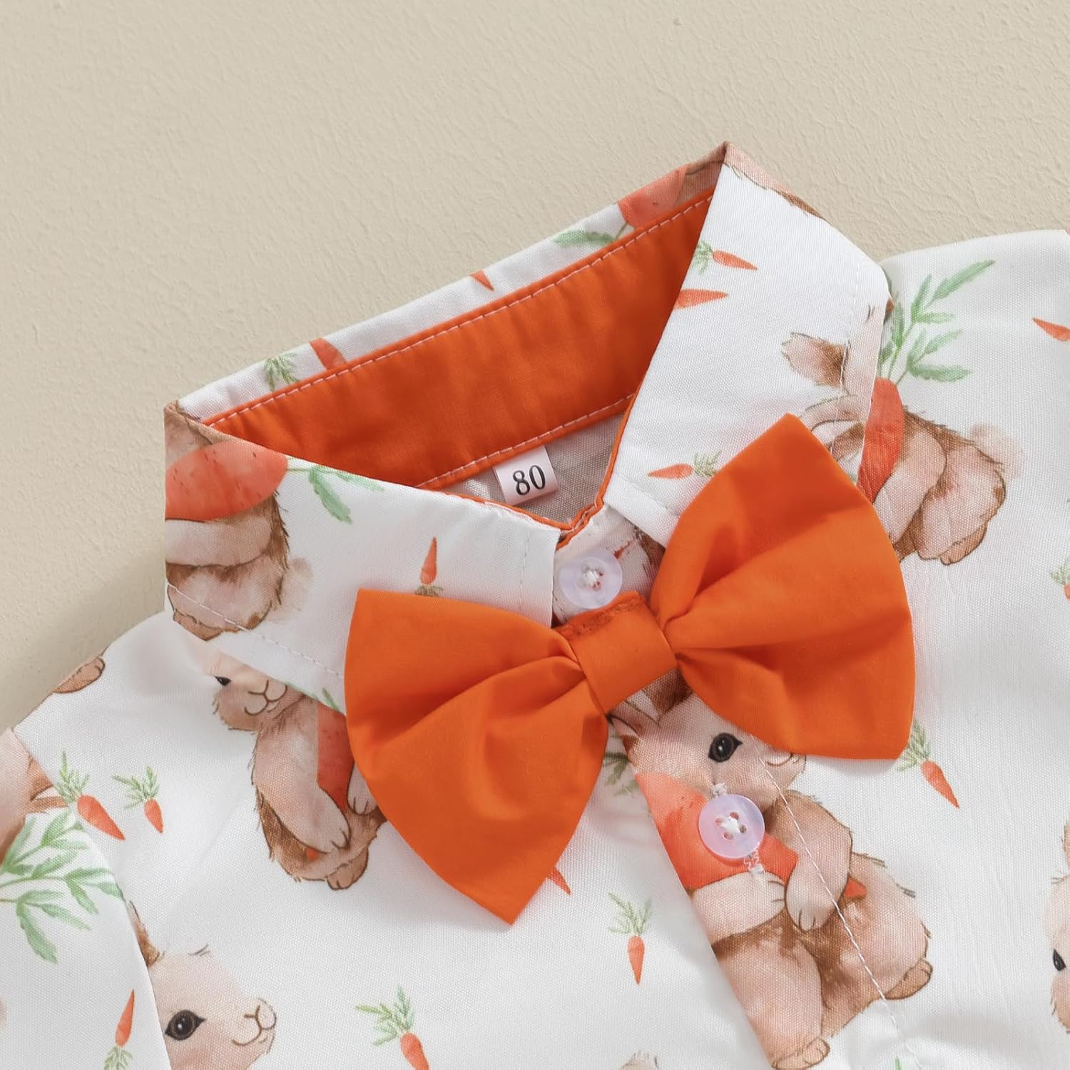 Easter Two-Piece Set for Baby Boys - Bunny Print Button-Down