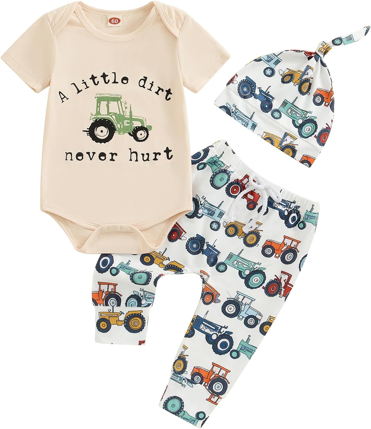 Newborn Baby Boy Tractor Clothes