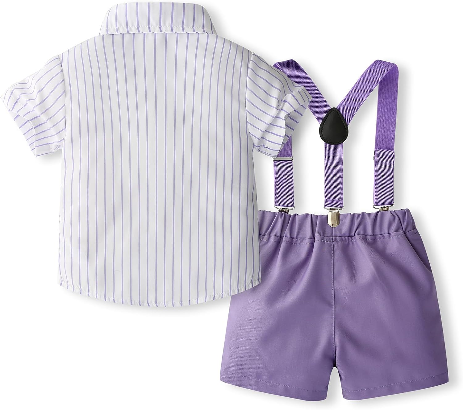 Baby Boy Suit Set - Boho Bowtie suspenders