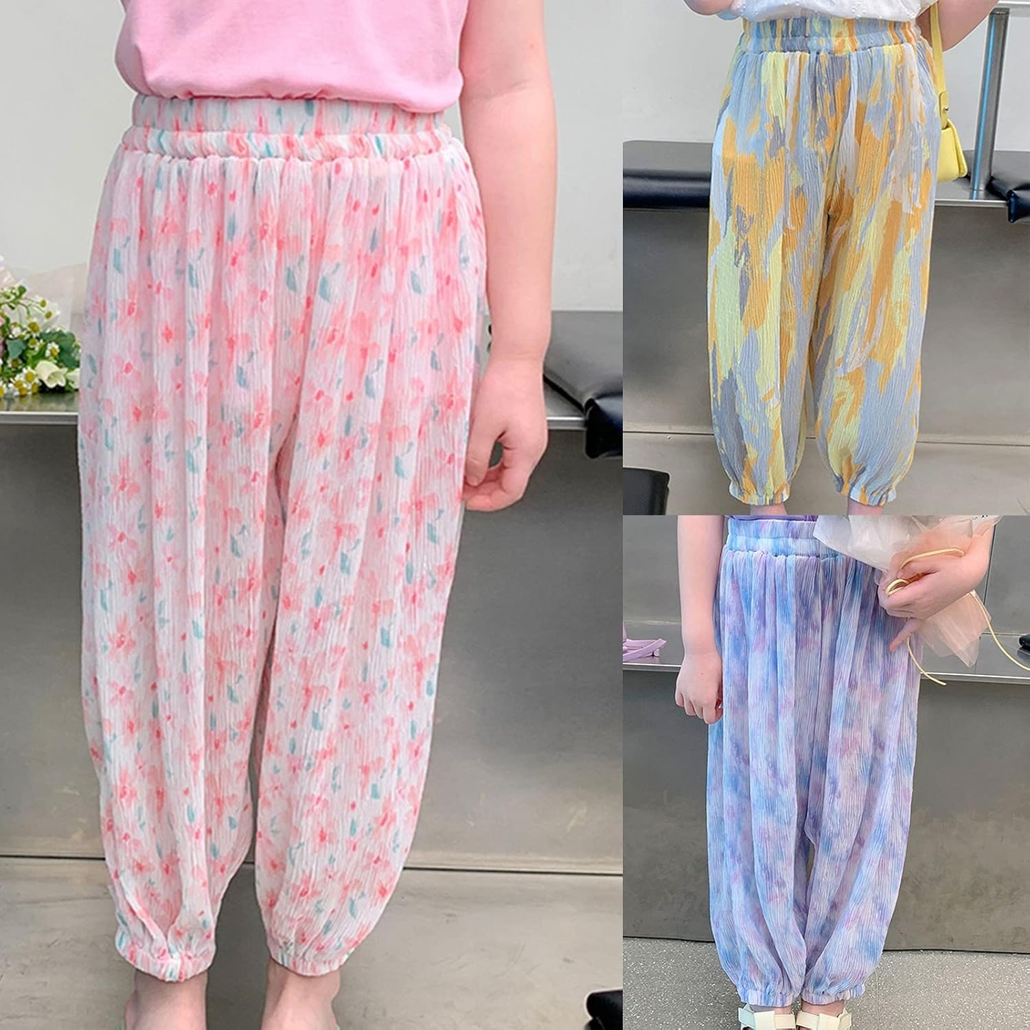Adorable Tie-Dye Harem Pants for Toddler Boys Elastic Waist