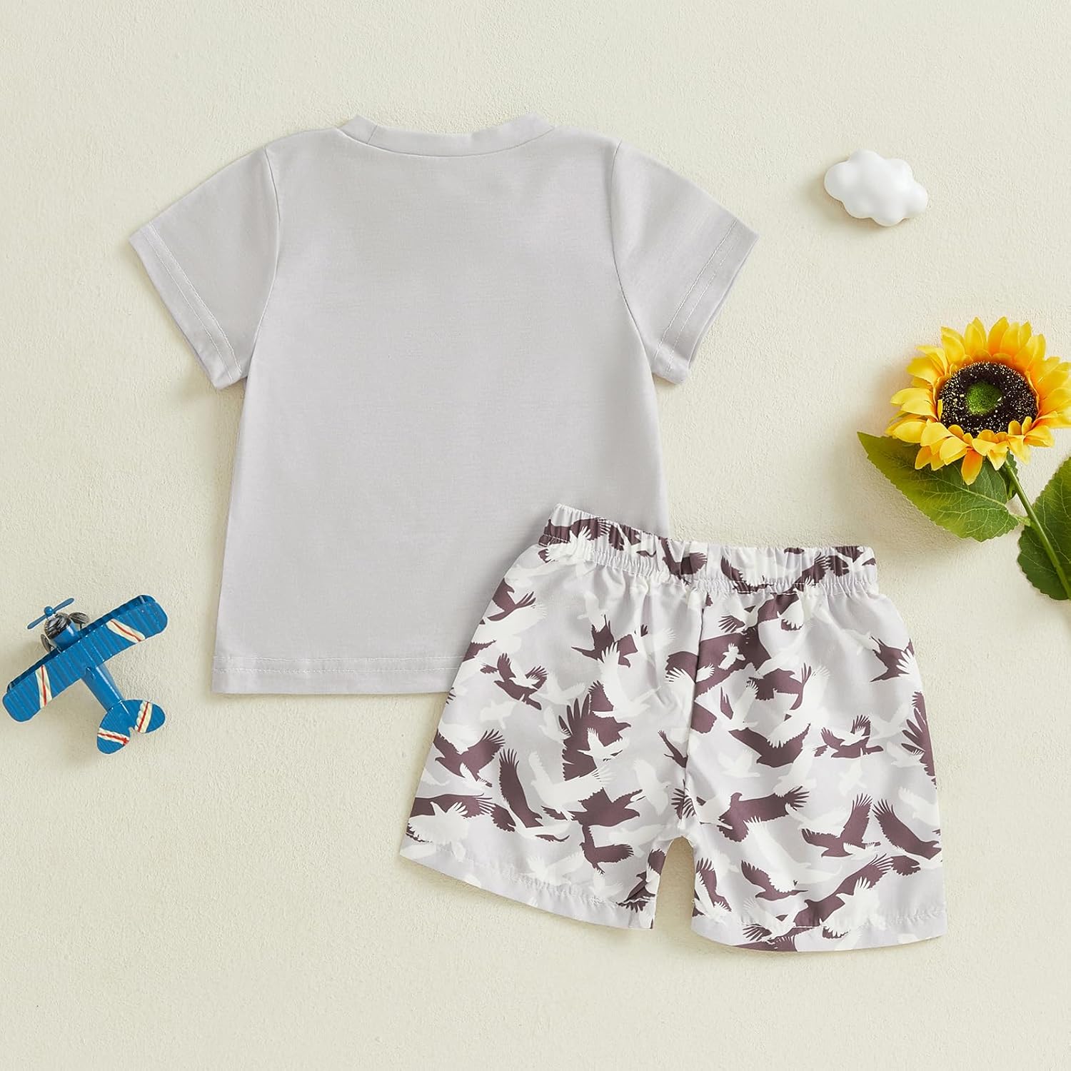 Cute Little Baby Mallard Duck Hunter T-Shirt Shorts Set
