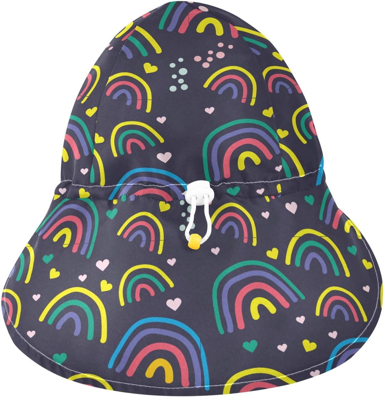 Adjustable Toddler Beach Hat with Rainbow UV Protection for Boys and Girls