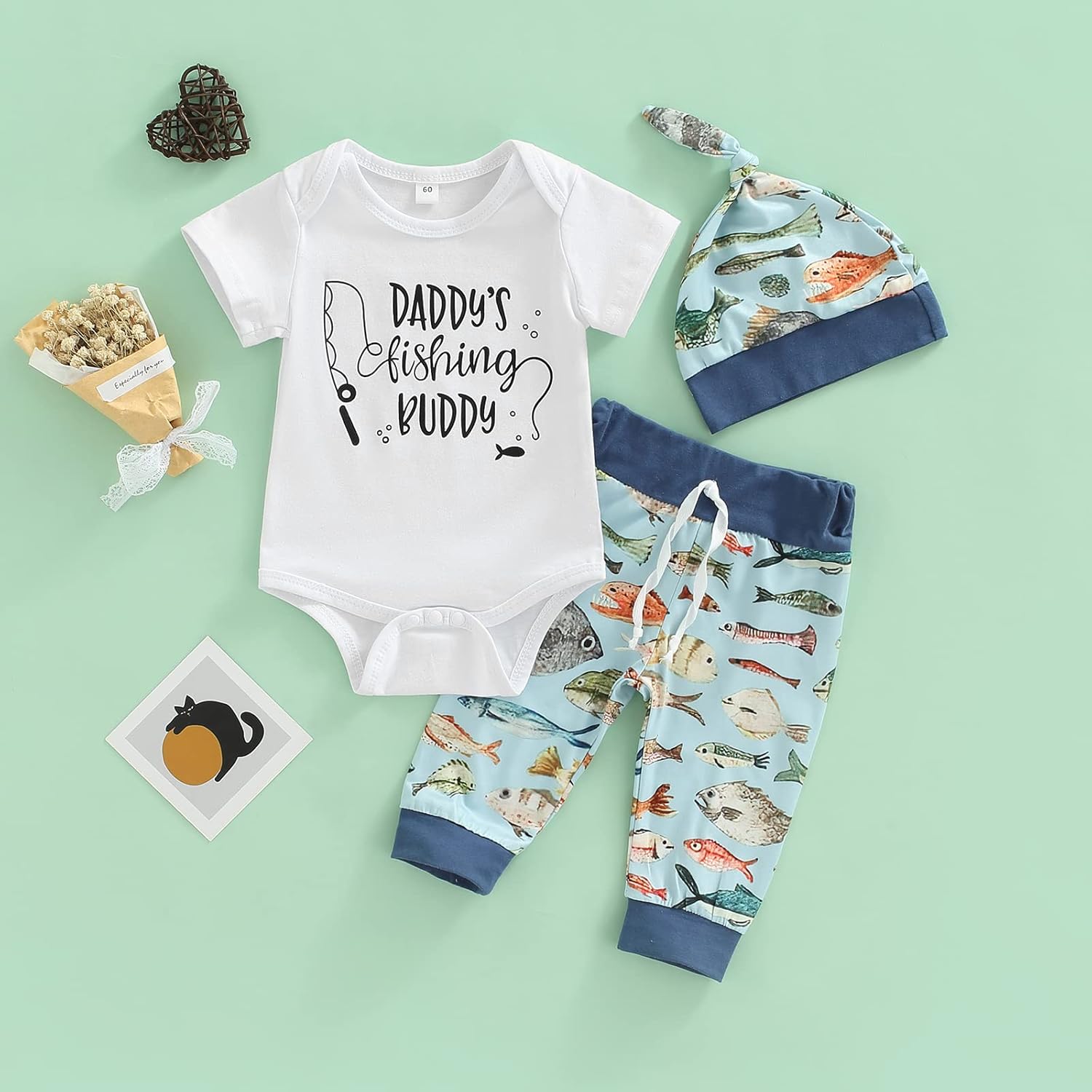 Newborn Fishing Triplet Gift for Boys