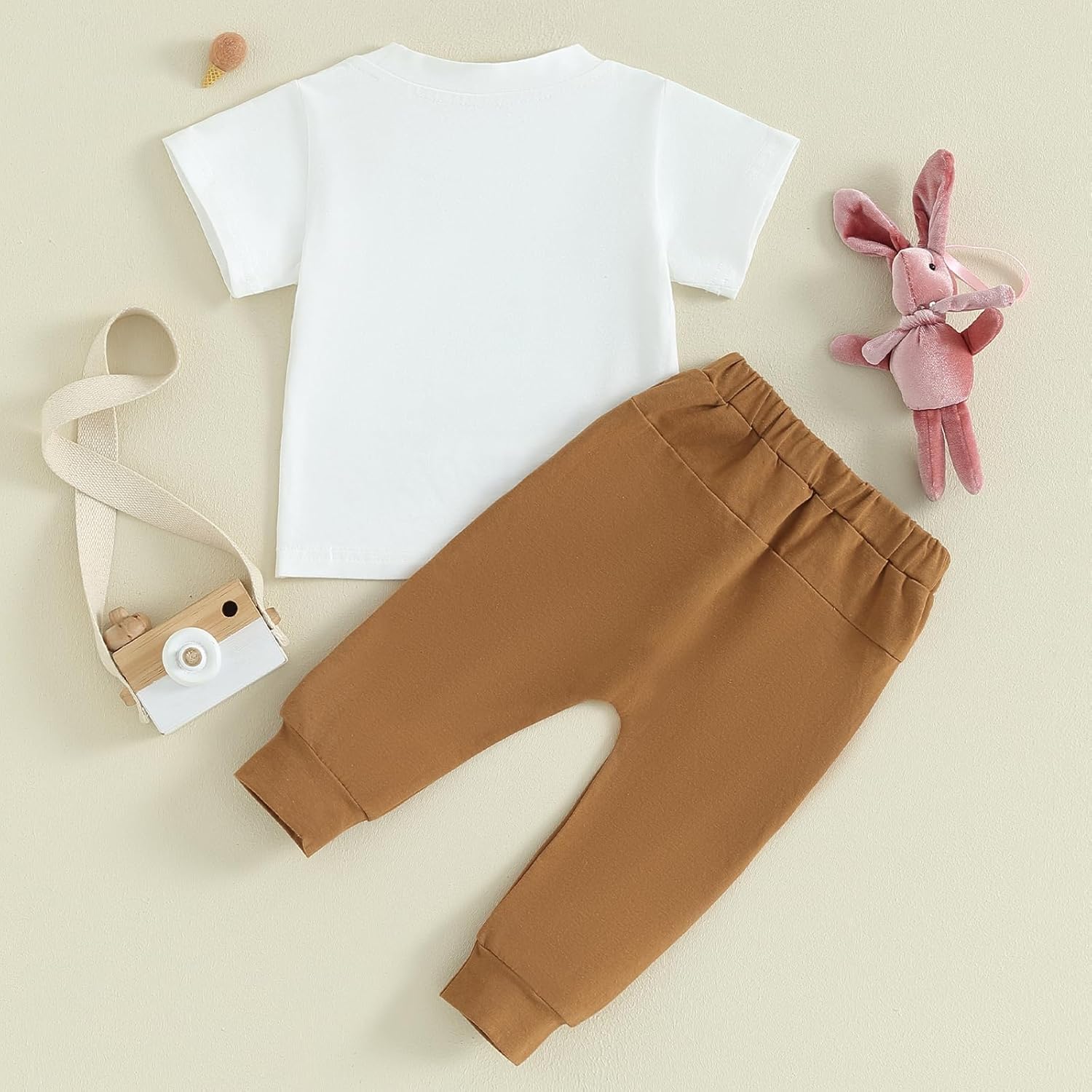 Springcmy 2-Piece Child Outfit Soft Stretchy Clothes for Boys