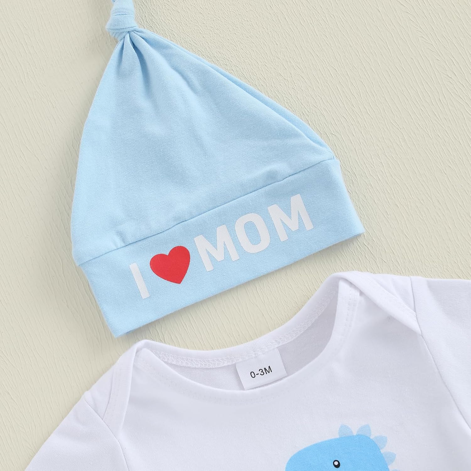 Happy Mothers DayFirst Mothers Day Set with Romper Pants hat for Infants