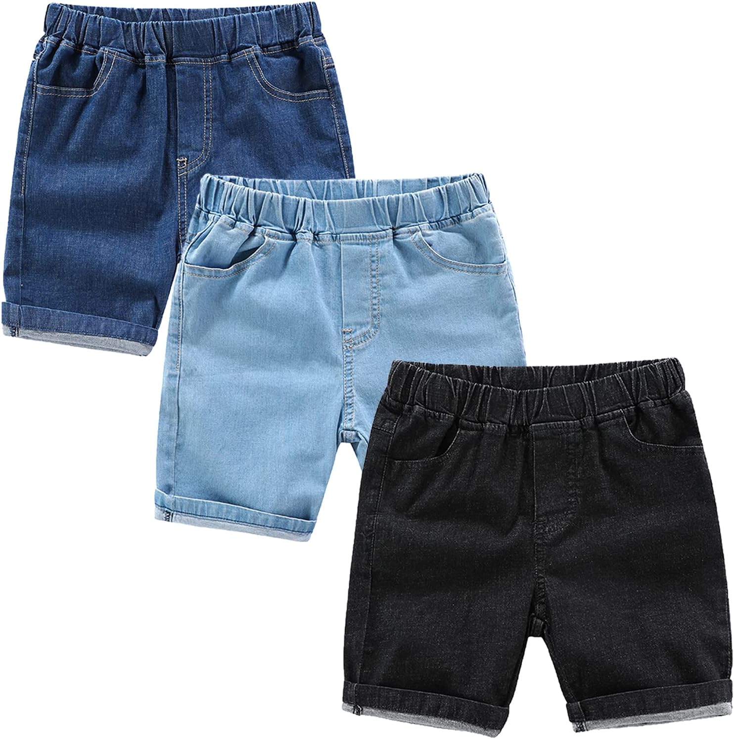 EISHOW Toddler Denim Shorts with Pockets for Boys Girls