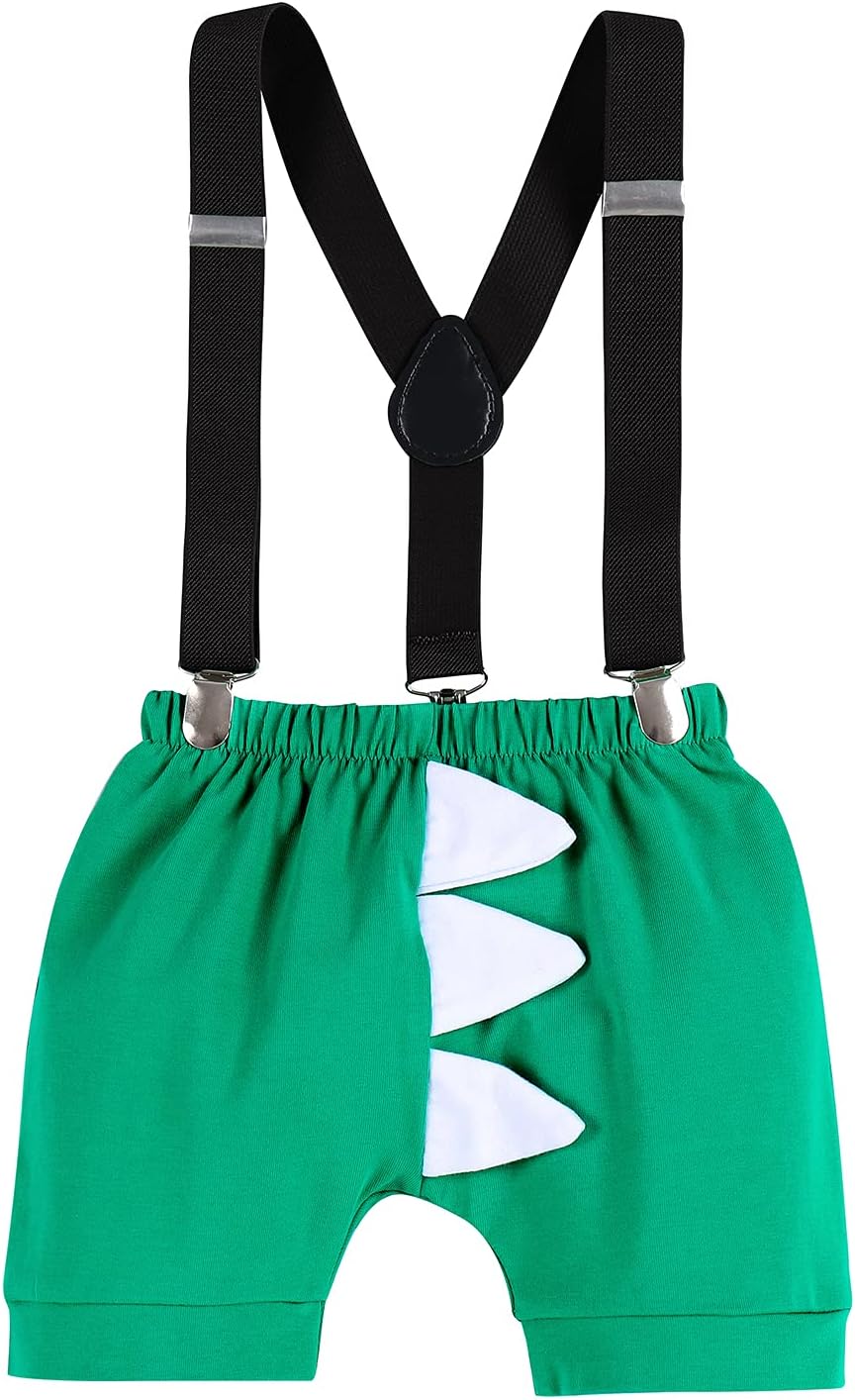 IMEKIS Baby Boys Dinosaur 1st Birthday Set