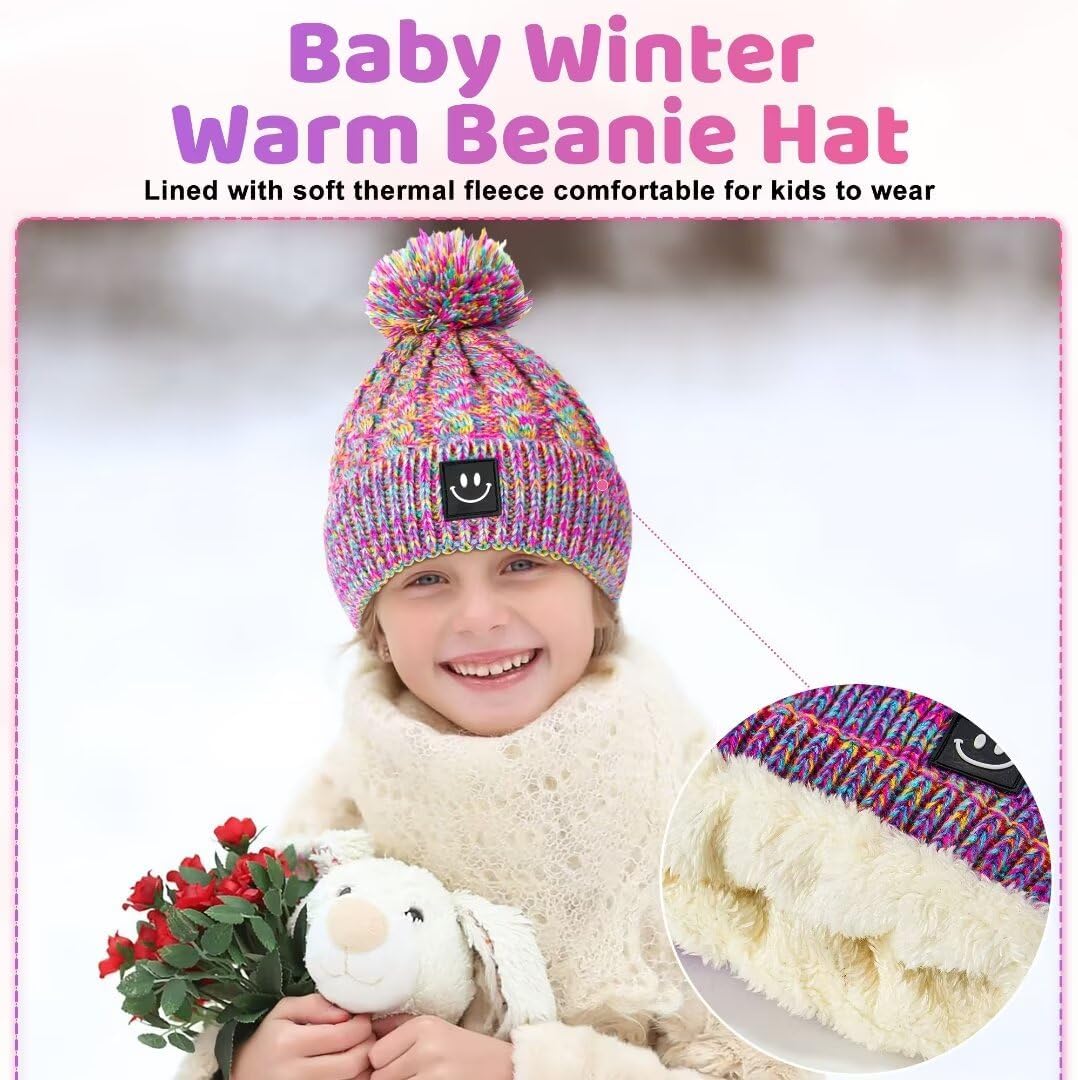 Hispeka Baby Beanie Hat 3-Piece Set