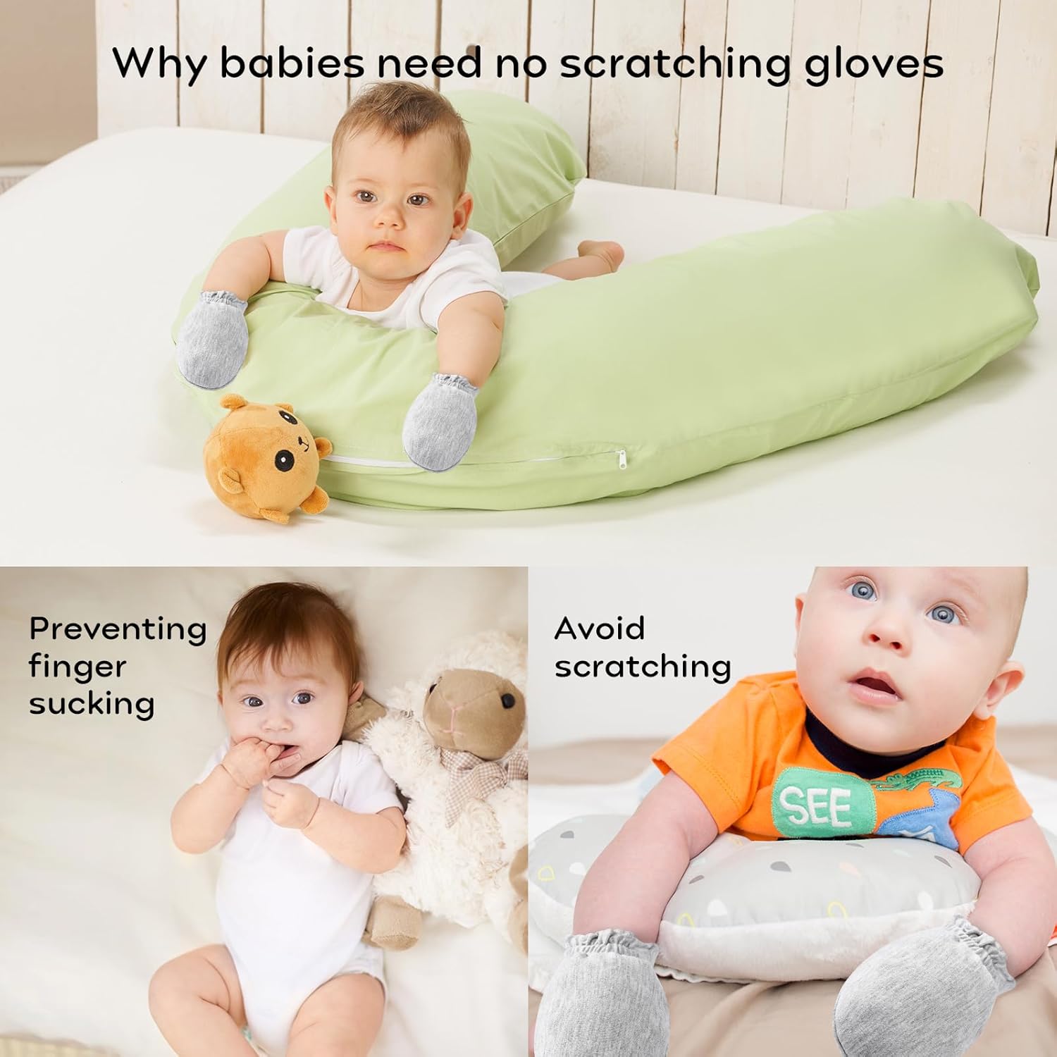 Yoofoss Soft Baby Mittens