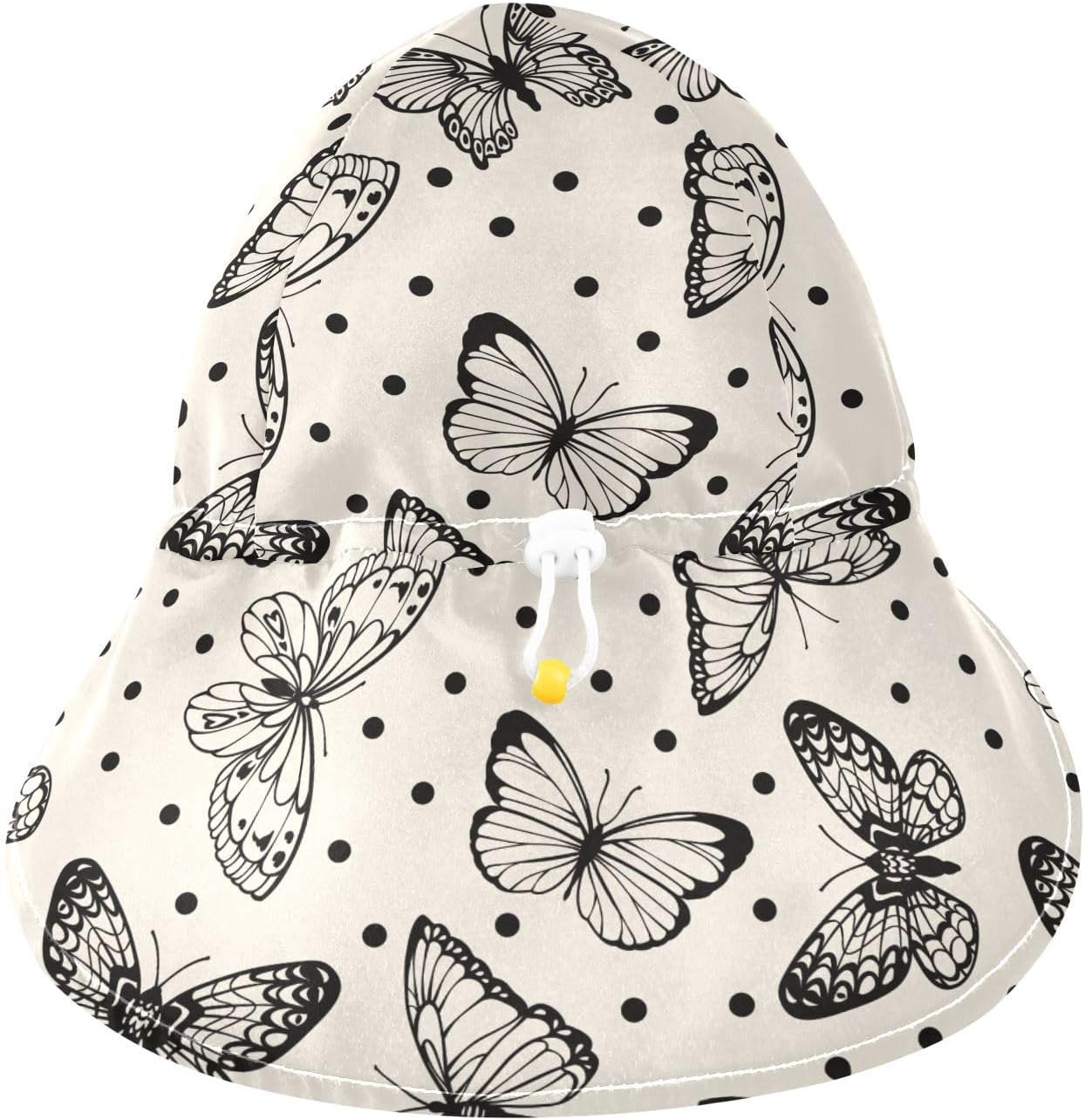 KLL Elegant Polka Dot Butterflies Toddler Beach Sun Hat