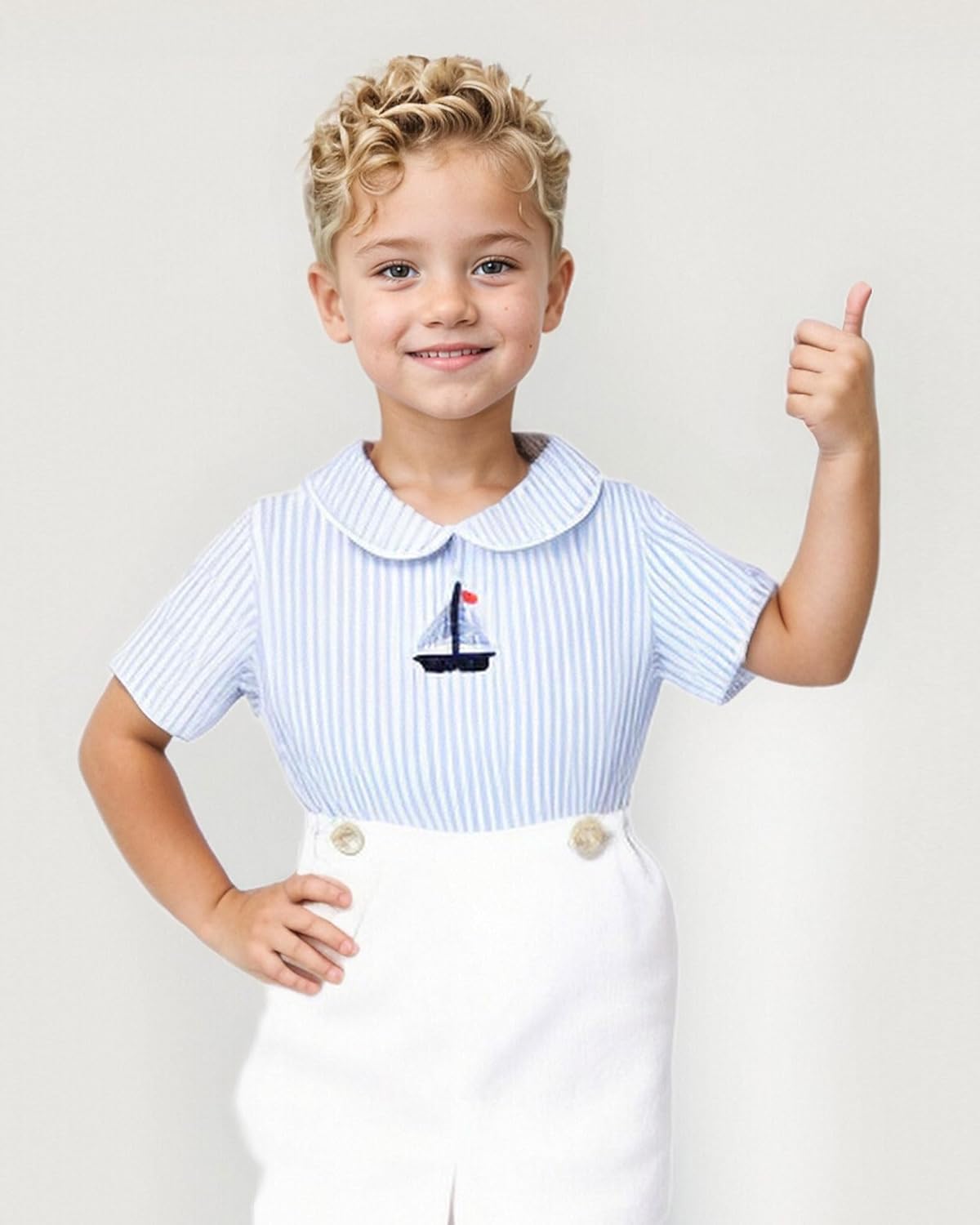 Twoflower toddler boys 2-piece set for Spring