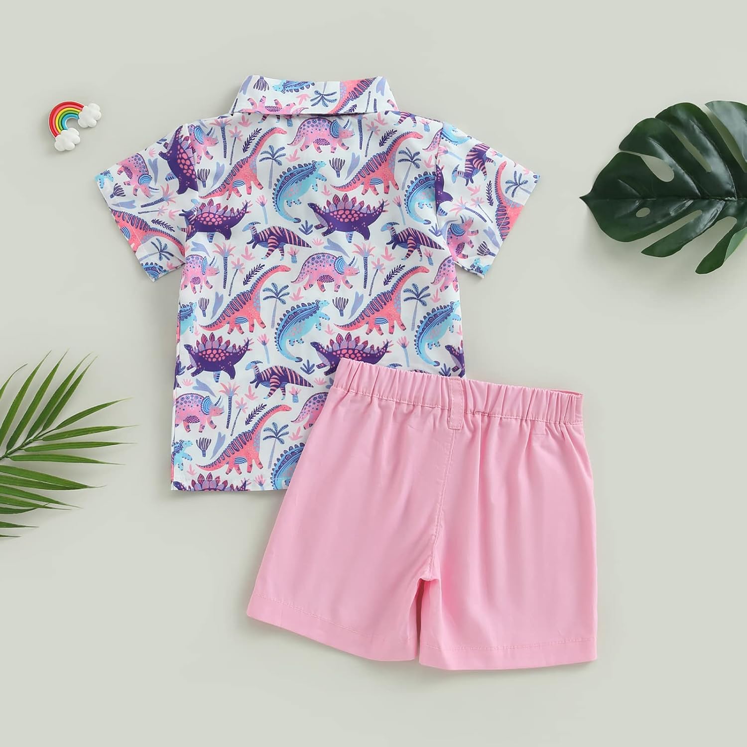 Ledy Champswiin Toddler Summer Outfit Casual Shirts Shorts for Boys