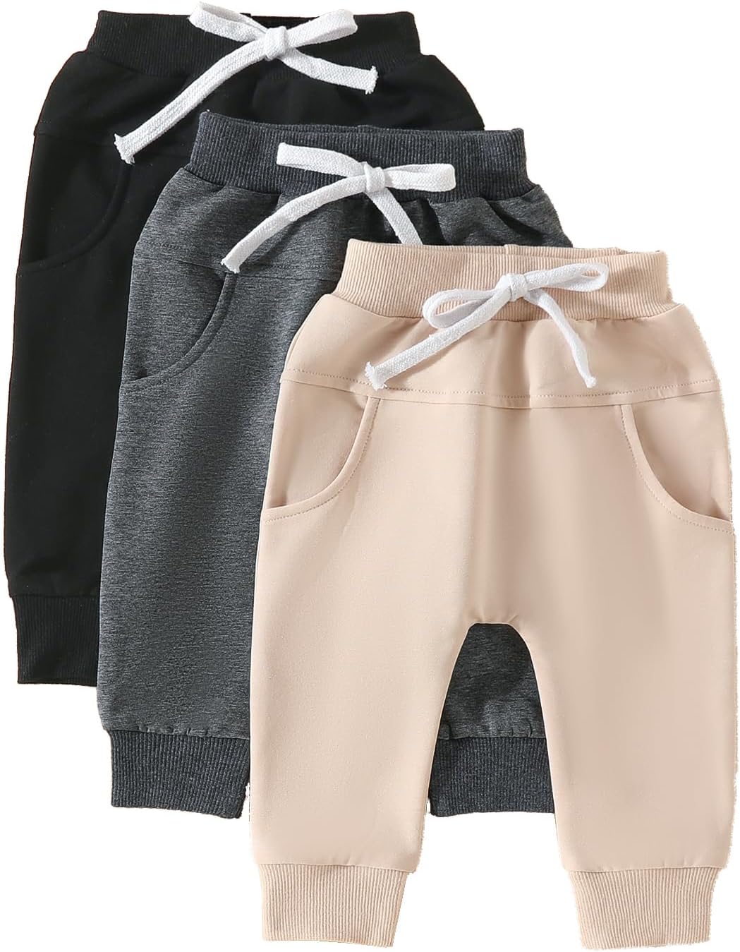 Amiblvowa 3-Piece Toddler Jogger Pants Bundle