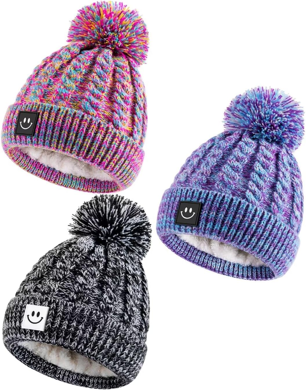 Hispeka Baby Beanie Hat 3-Piece Set