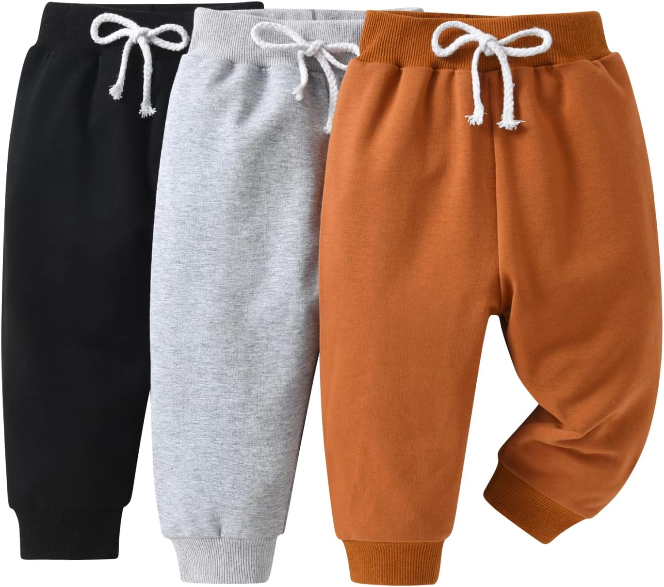 Comfortable Solid Jogger Pants for Baby Boys