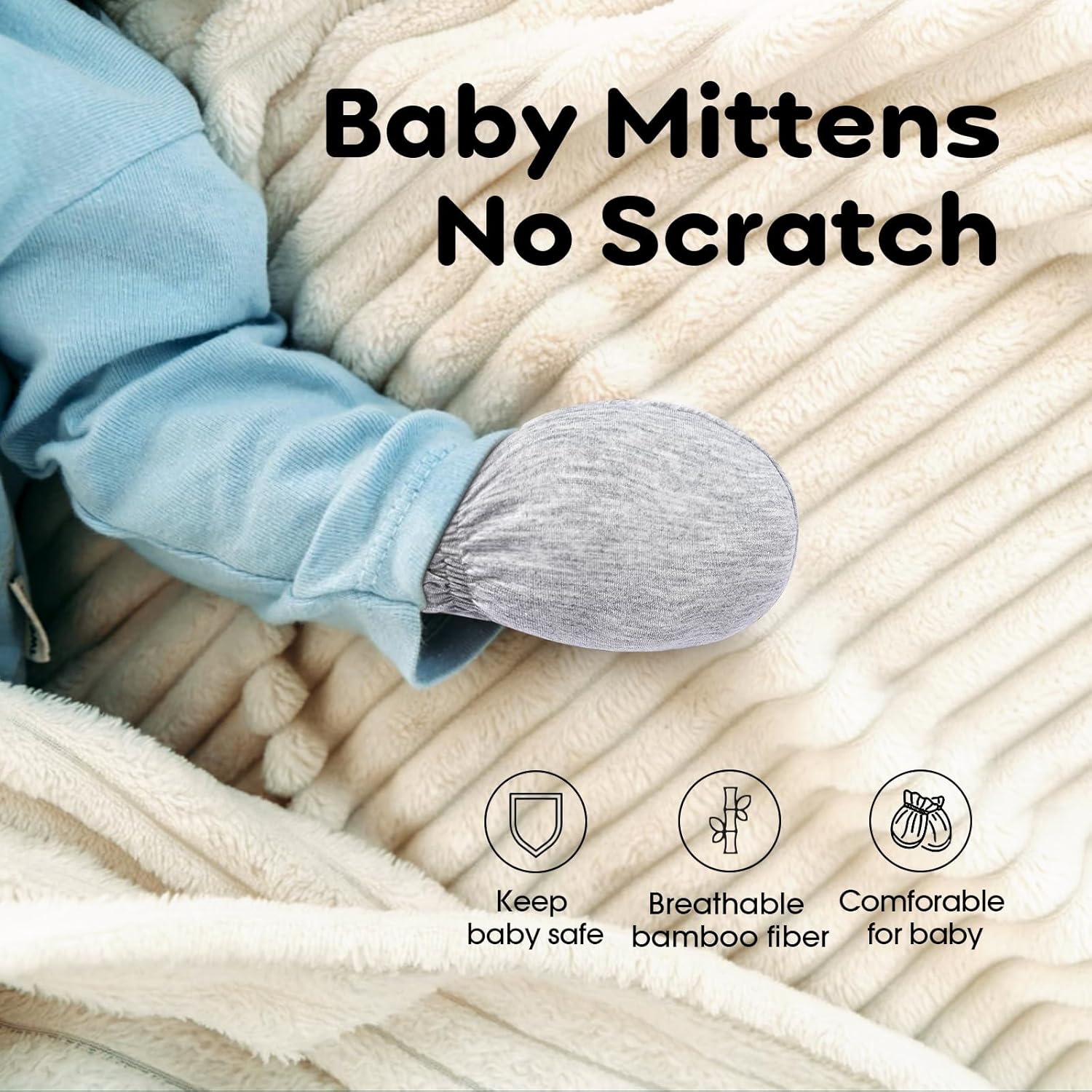 Yoofoss Soft Baby Mittens