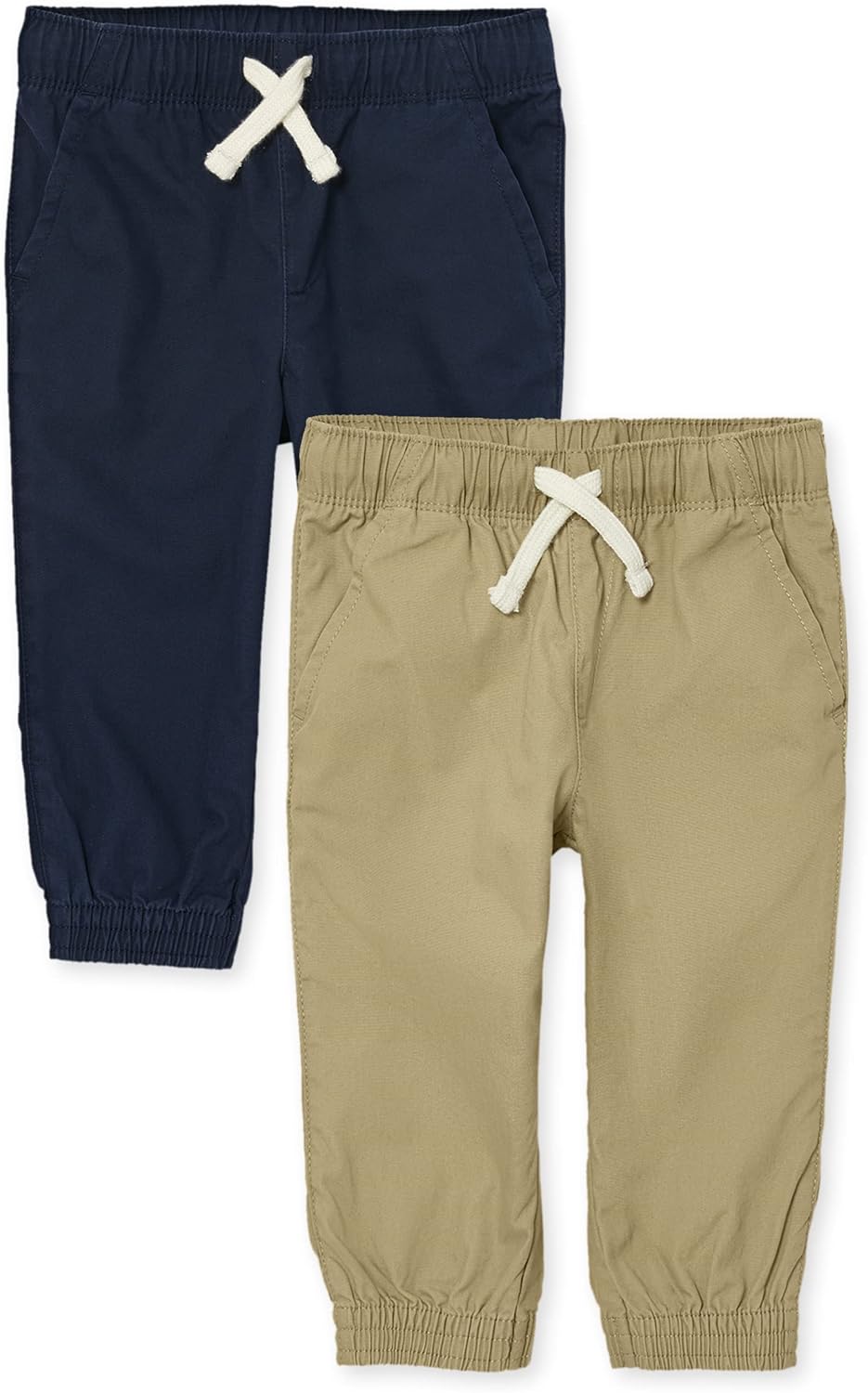 2-Pack Stretch Jogger Pants for Babies 6-9 Months
