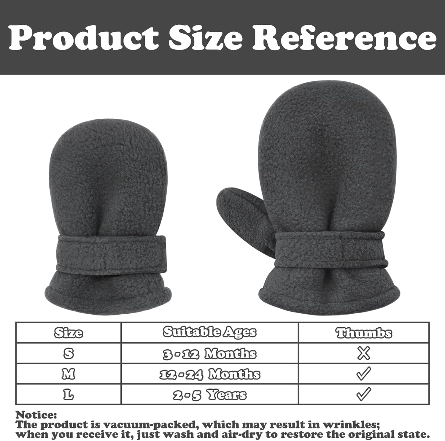 Sarfel Baby Winter Mittens - Fleece Gloves for Toddler
