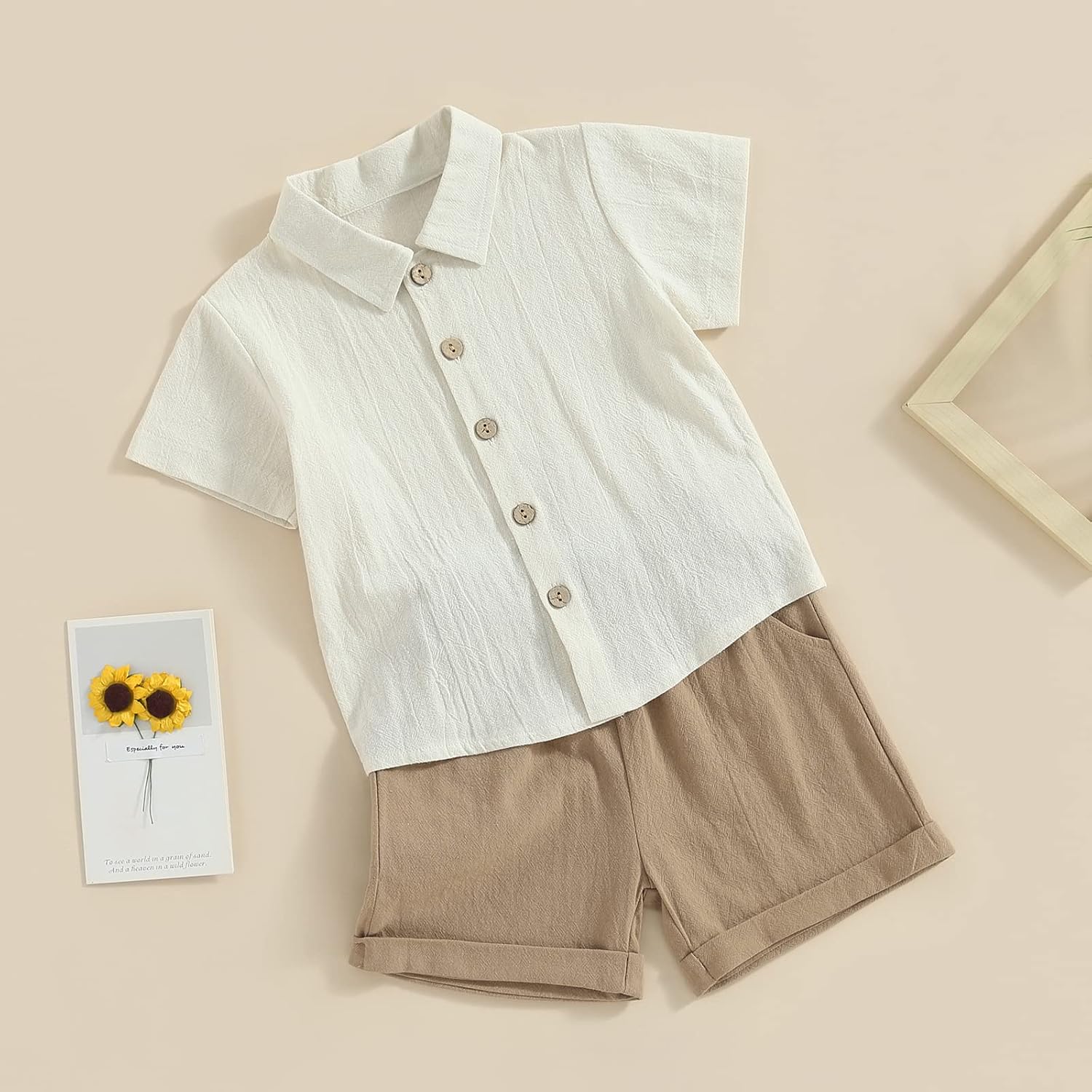 Gueuusu 2-Piece Summer Outfit for Toddler Boys Girls