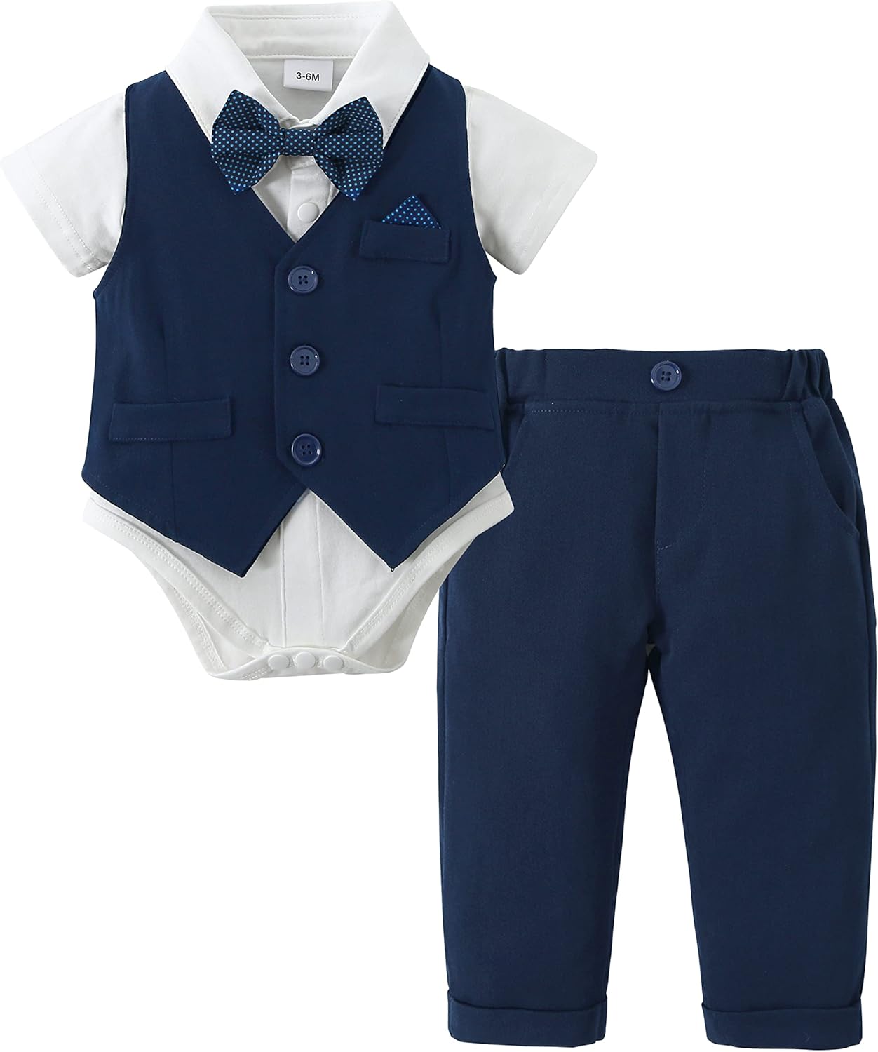 Disaure Baby Boy Outfits - 4PCS gentleman designs for everyday and special occasions