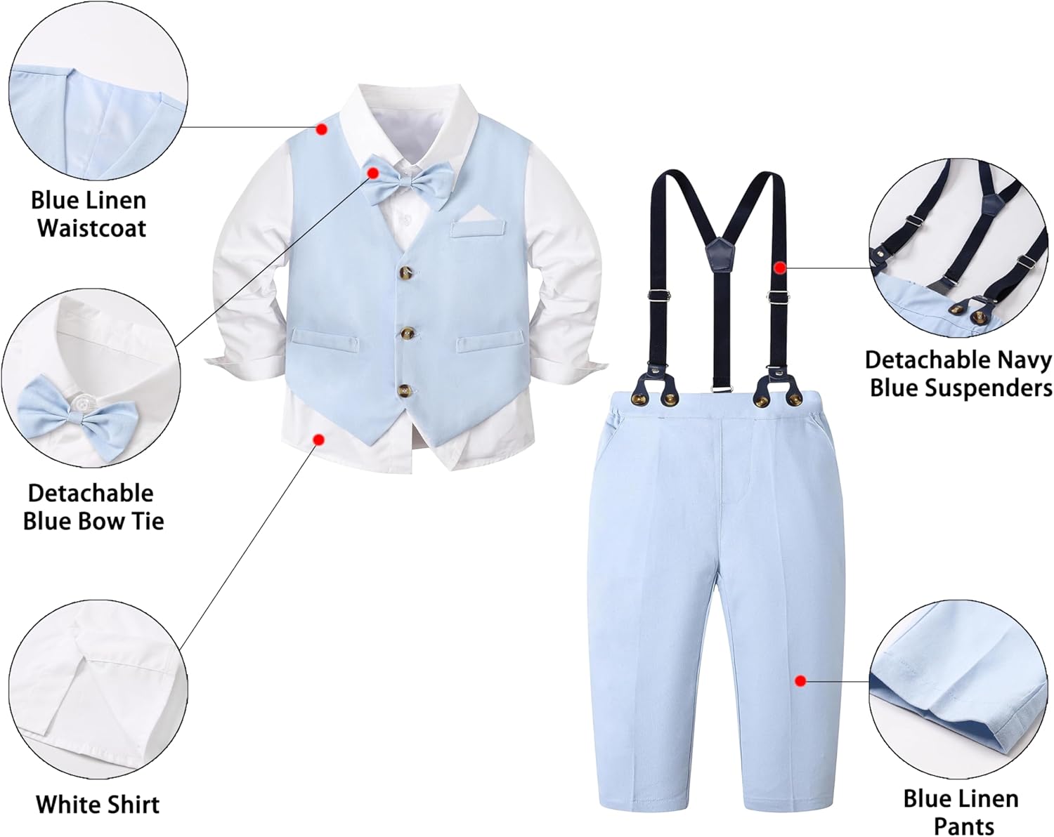 SANGTREE Baby Boys Gentleman Outfits Set 3 Mo - 9 Yrs