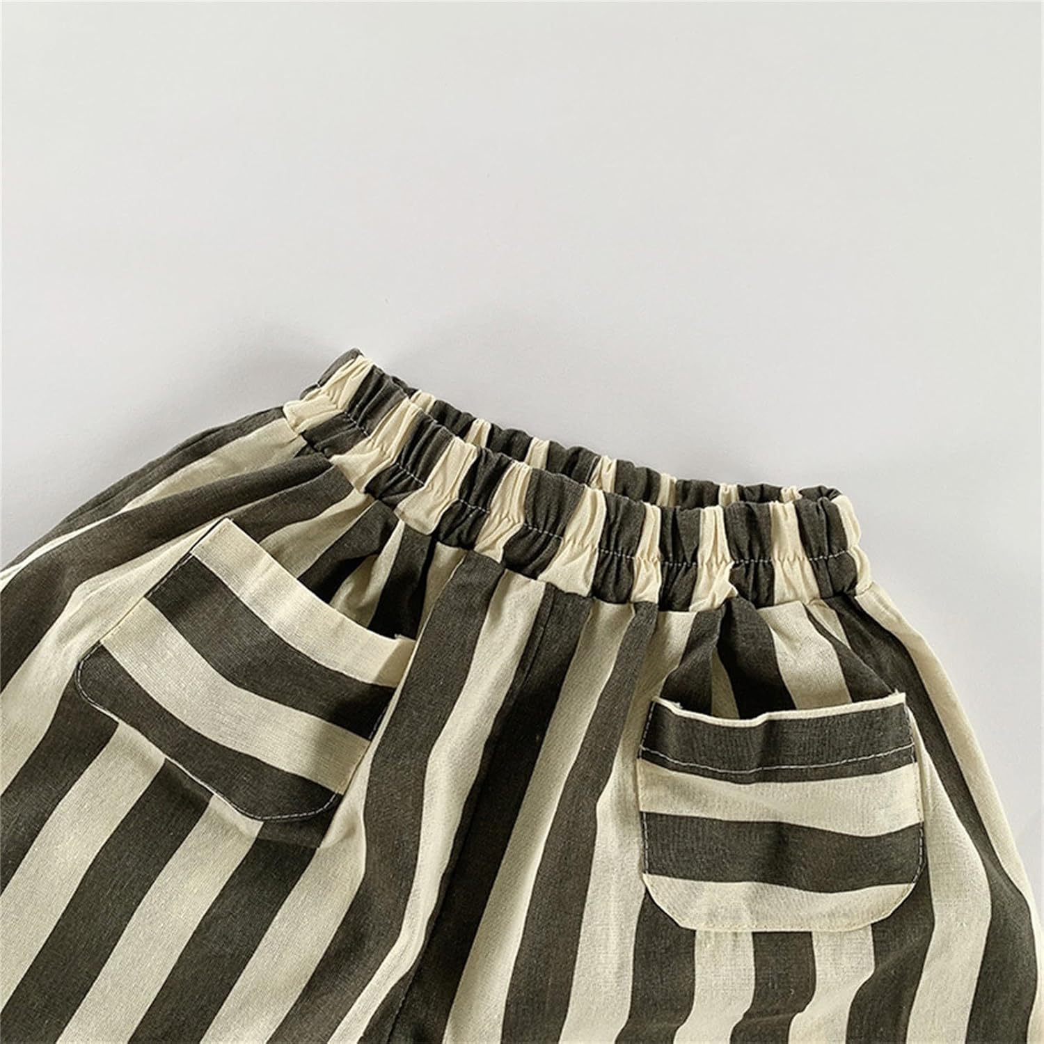 Comfortable Stripe Cotton Ankle Pants for Kids