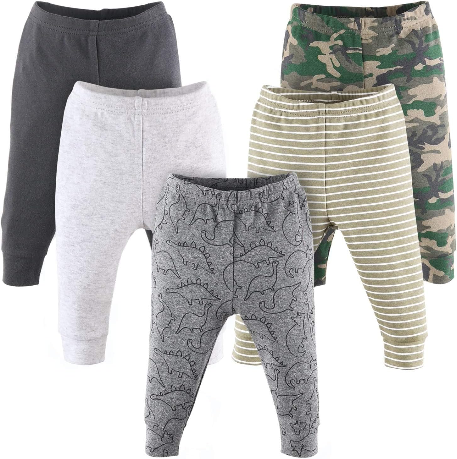The Peanutshell 5 Pack Baby Pants Set - 100 Cotton Dinosaur