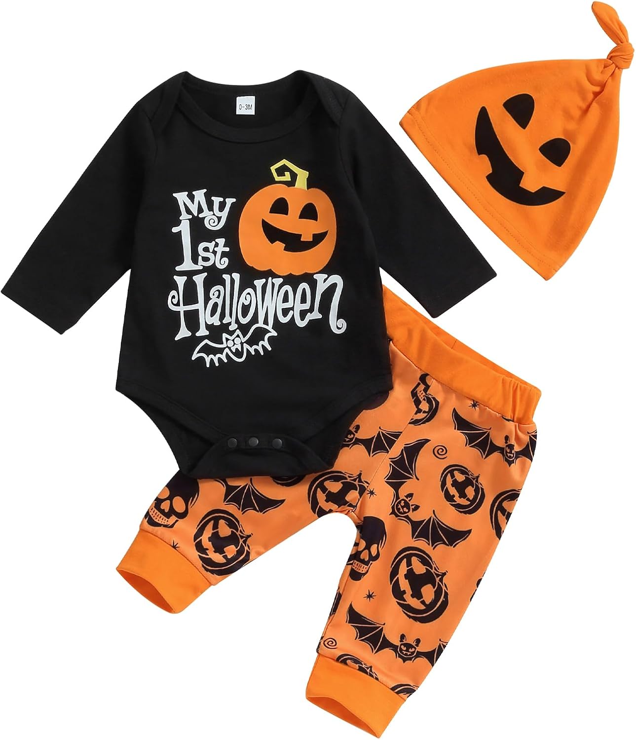 Halloween Trick_or_Treat Outfit - pumpkin ghost for boys and girls