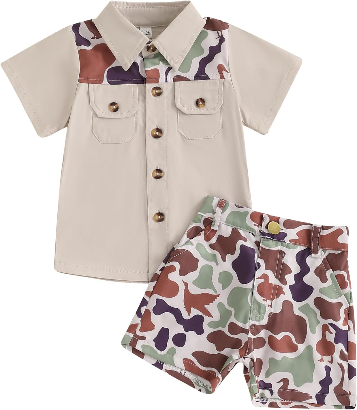 Mobbdow Toddler Boy Duck Camo Hunting Outfit