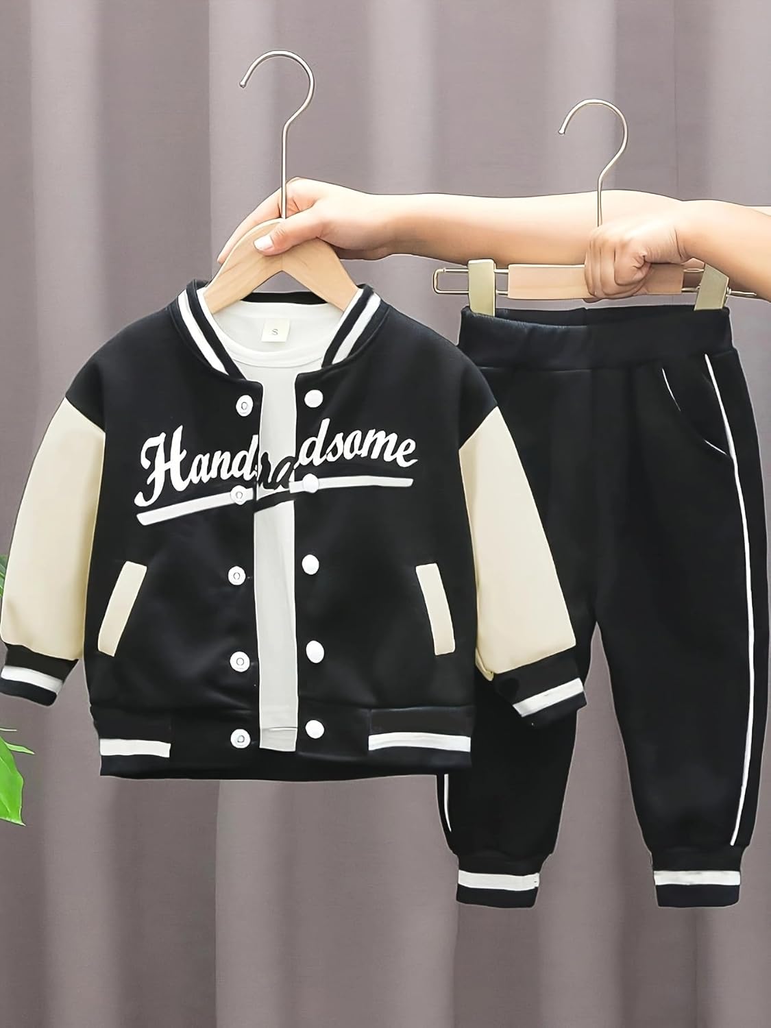 Autumn Fashion 3-Piece Baseball Suit Set for Toddlers